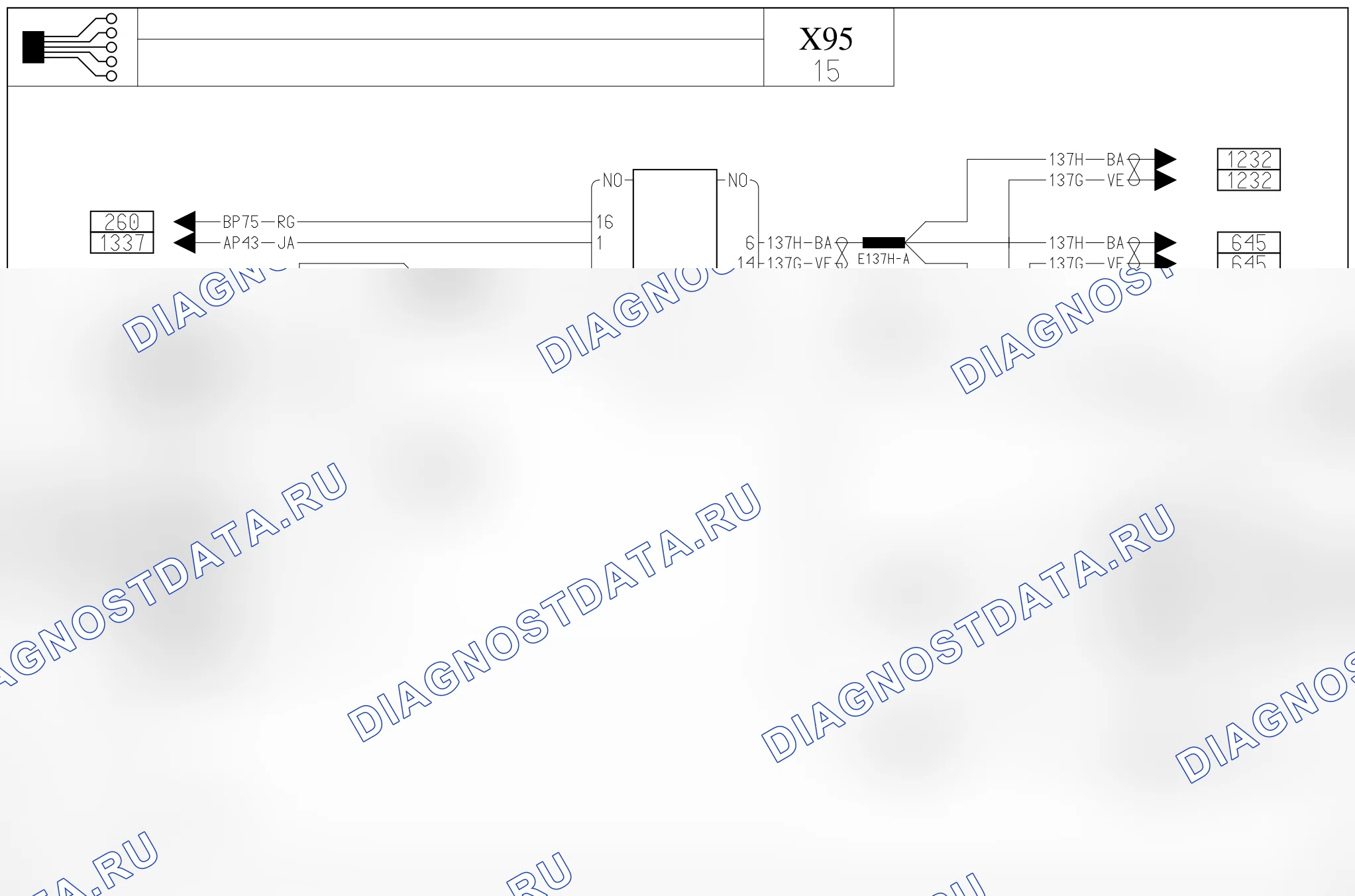 Электросхема диагностического разъёма OBD2 — для всех модификаций — для всех модификаций. Renault Megane III (2008-2016)