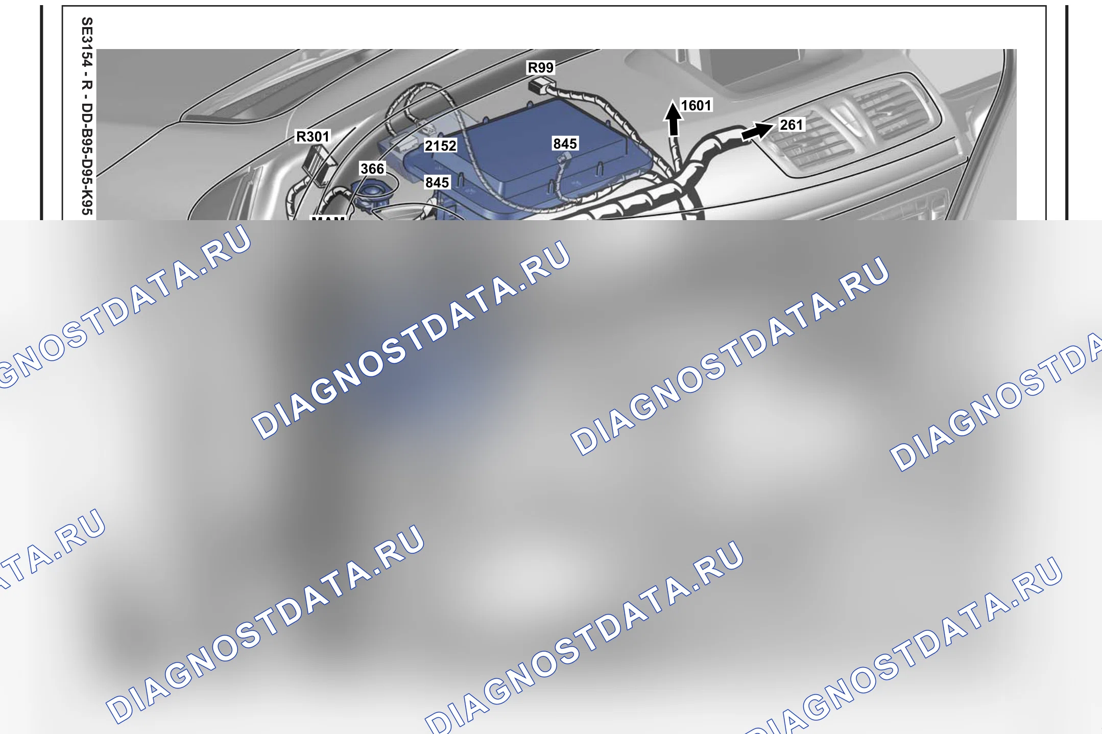 Расположение компонентов — Расположение компонентов: лист S26 — Расположение компонентов: лист S26. Renault Megane III (2008-2016)
