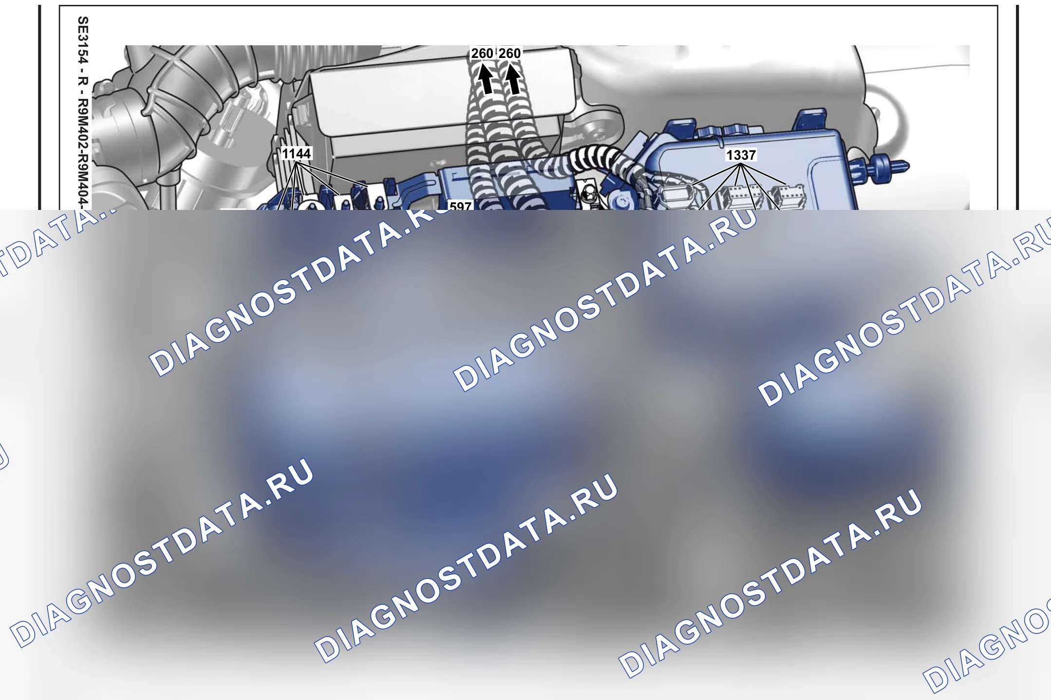 Расположение компонентов — Расположение компонентов: лист S91 — Расположение компонентов: лист S91. Renault Megane III (2008-2016)