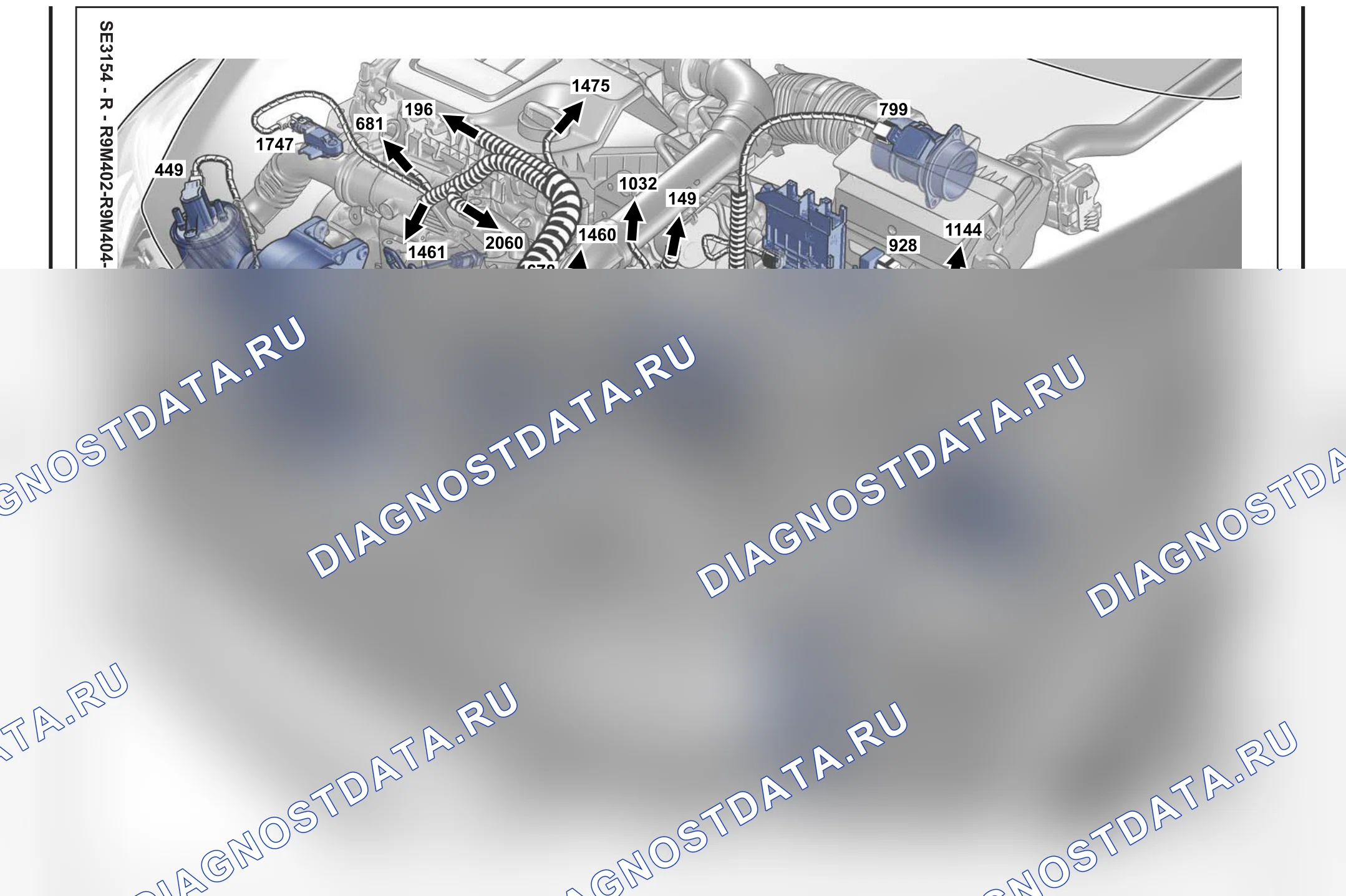 Расположение компонентов — Расположение компонентов: лист S92 — Расположение компонентов: лист S92. Renault Megane III (2008-2016)