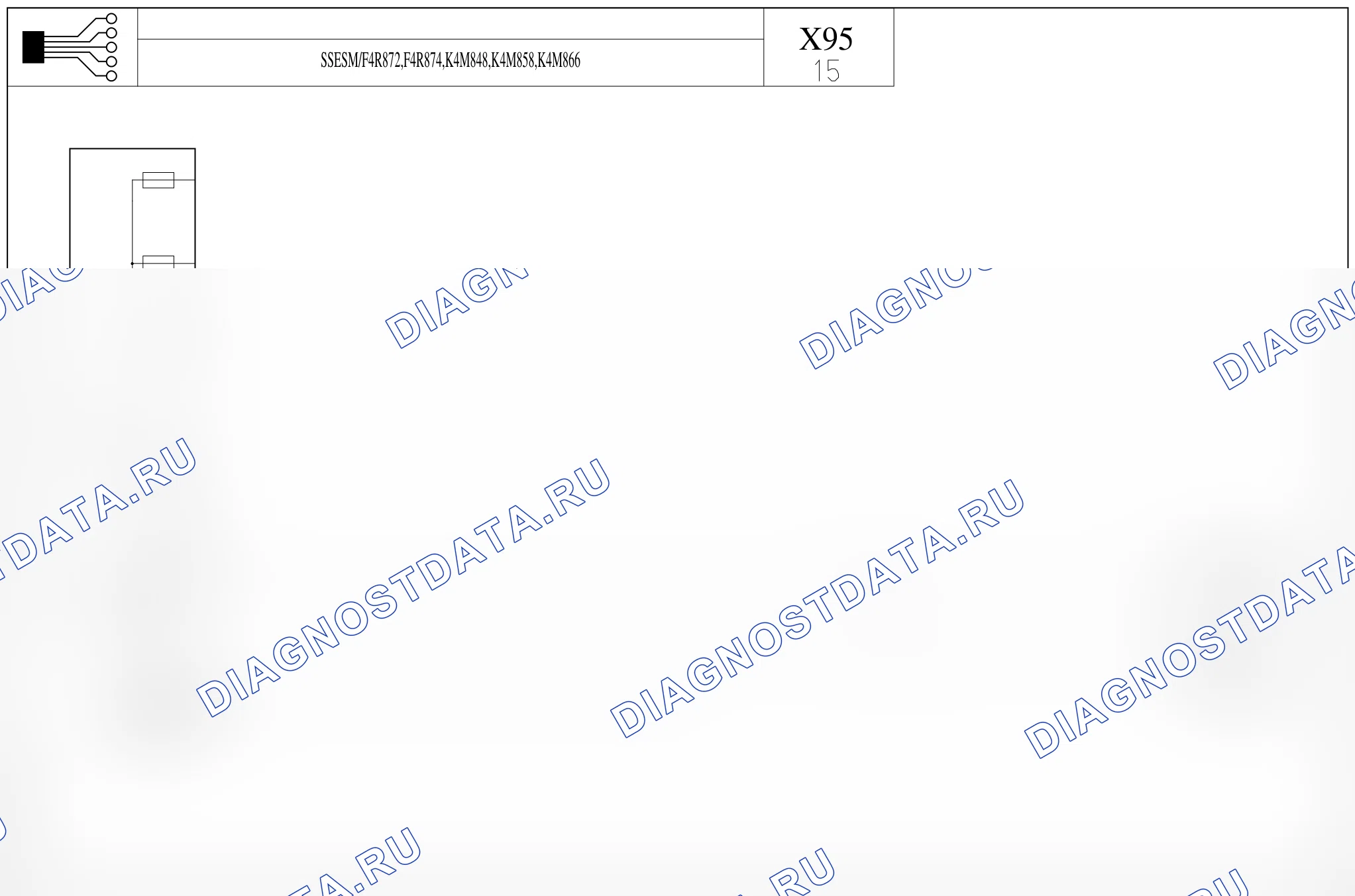 Цепь запуска двигателя — для а/м с: двиг. F4R872/874 (2.0 бензин), K4M848/858/866 (1.6 бензин) + Без управления потреблением энергии — для а/м с: двиг. F4R872/874 (2.0 бензин), K4M848/858/866 (1.6 бензин) + Без управления потреблением энергии. Renault Megane III (2008-2016)
