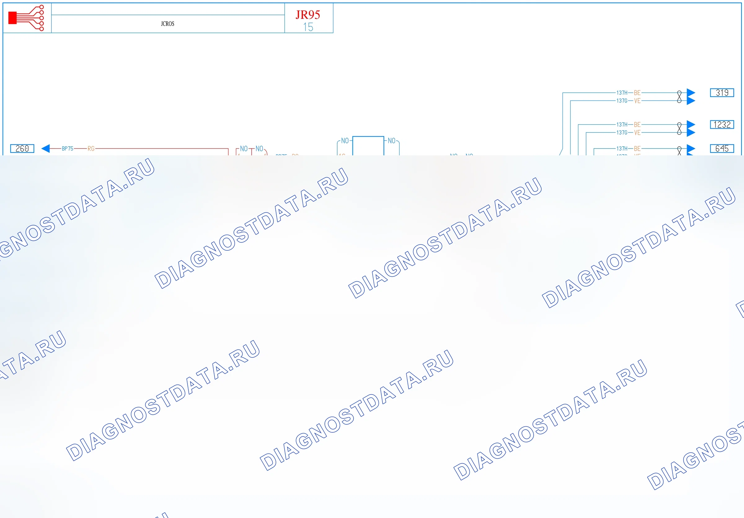 Электросхема диагностического разъёма OBD2 — для а/м с: Стандартное шасси — для а/м с: Стандартное шасси. Renault Scenic III (2009-2016)