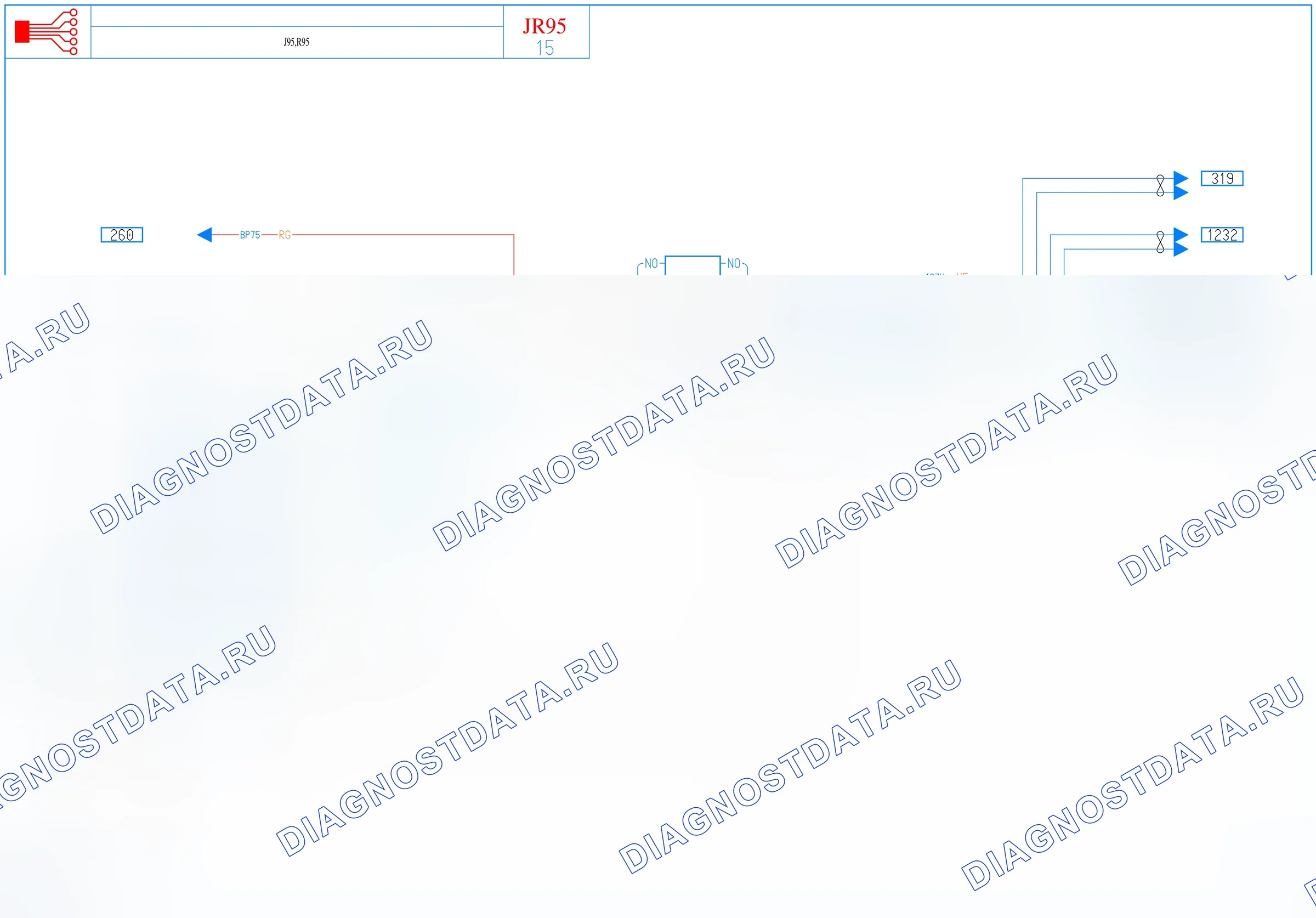 Электросхема диагностического разъёма OBD2 — для а/м с: Минивен X95, Длиннобазный однообъемный автомобиль — для а/м с: Минивен X95, Длиннобазный однообъемный автомобиль. Renault Scenic III (2009-2016)