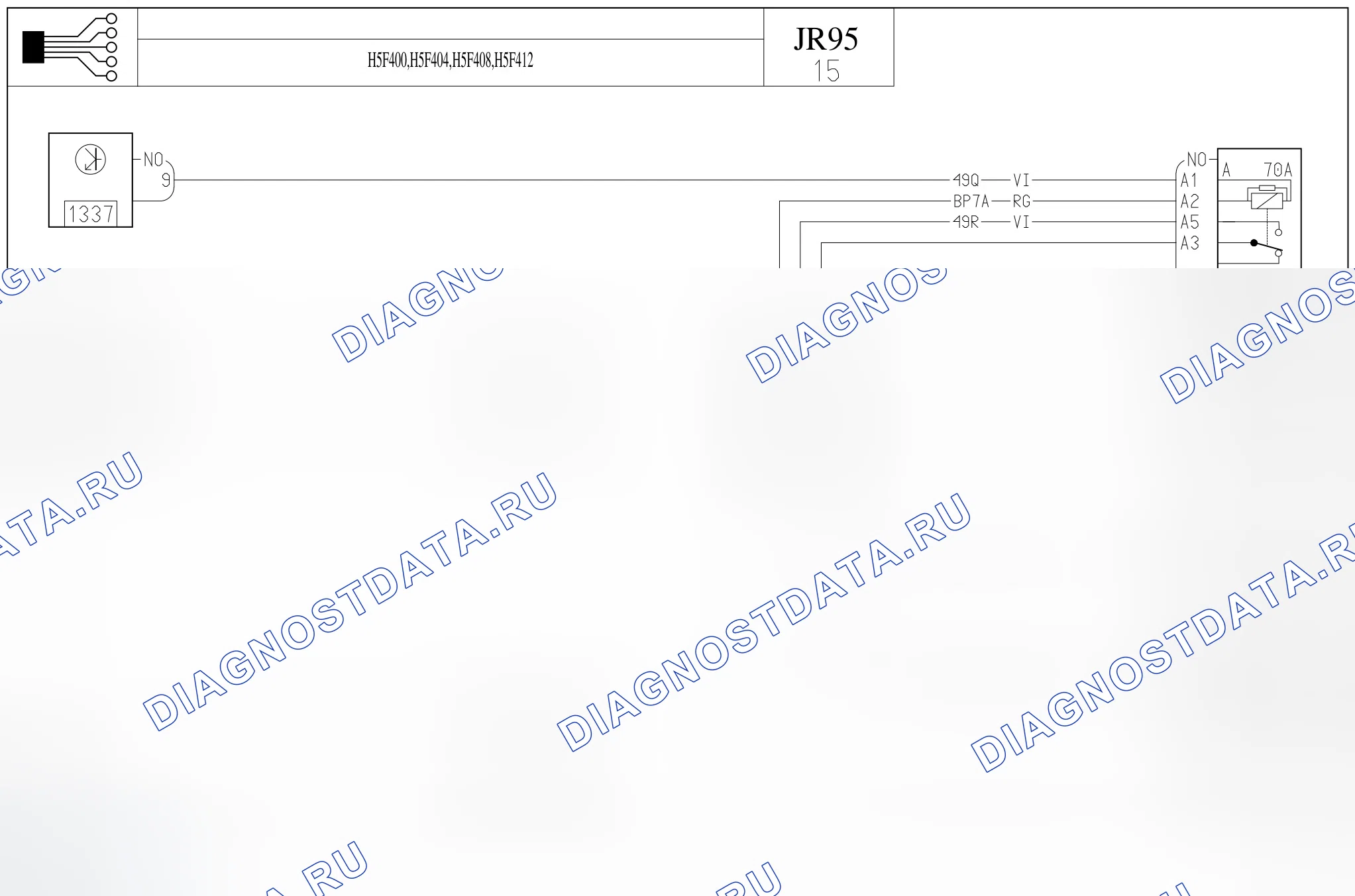 Электросхема вентилятора охлаждения — для а/м с: двиг. H5F400/404/408/412 (1.2 TCe бензин) — для а/м с: двиг. H5F400/404/408/412 (1.2 TCe бензин). Renault Scenic III (2009-2016)