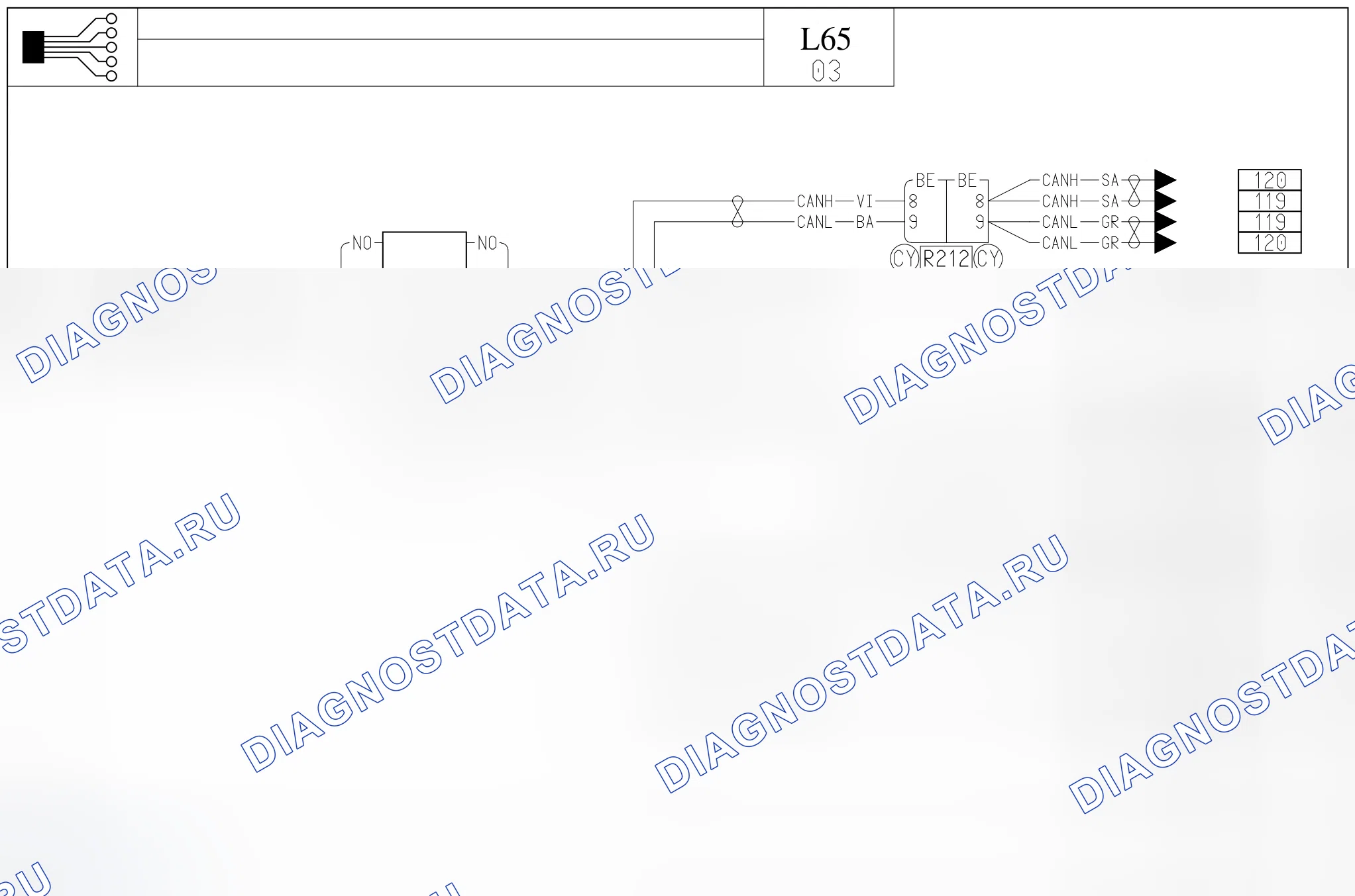 Электросхема диагностического разъёма OBD2 — для всех модификаций — для всех модификаций. Renault Symbol I (1999-2008)