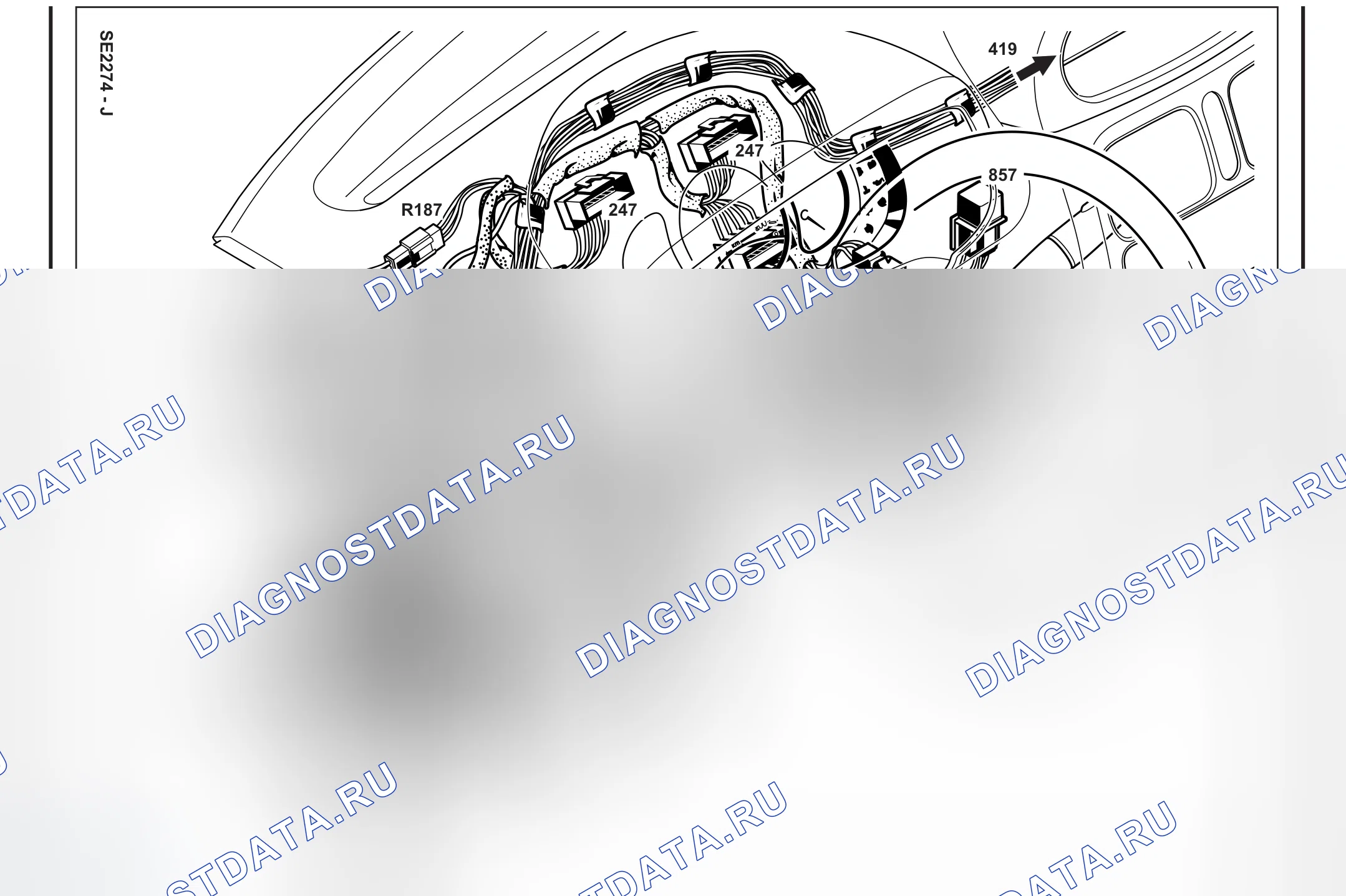 Расположение компонентов — Расположение компонентов: лист S4 — Расположение компонентов: лист S4. Renault Symbol I (1999-2008)