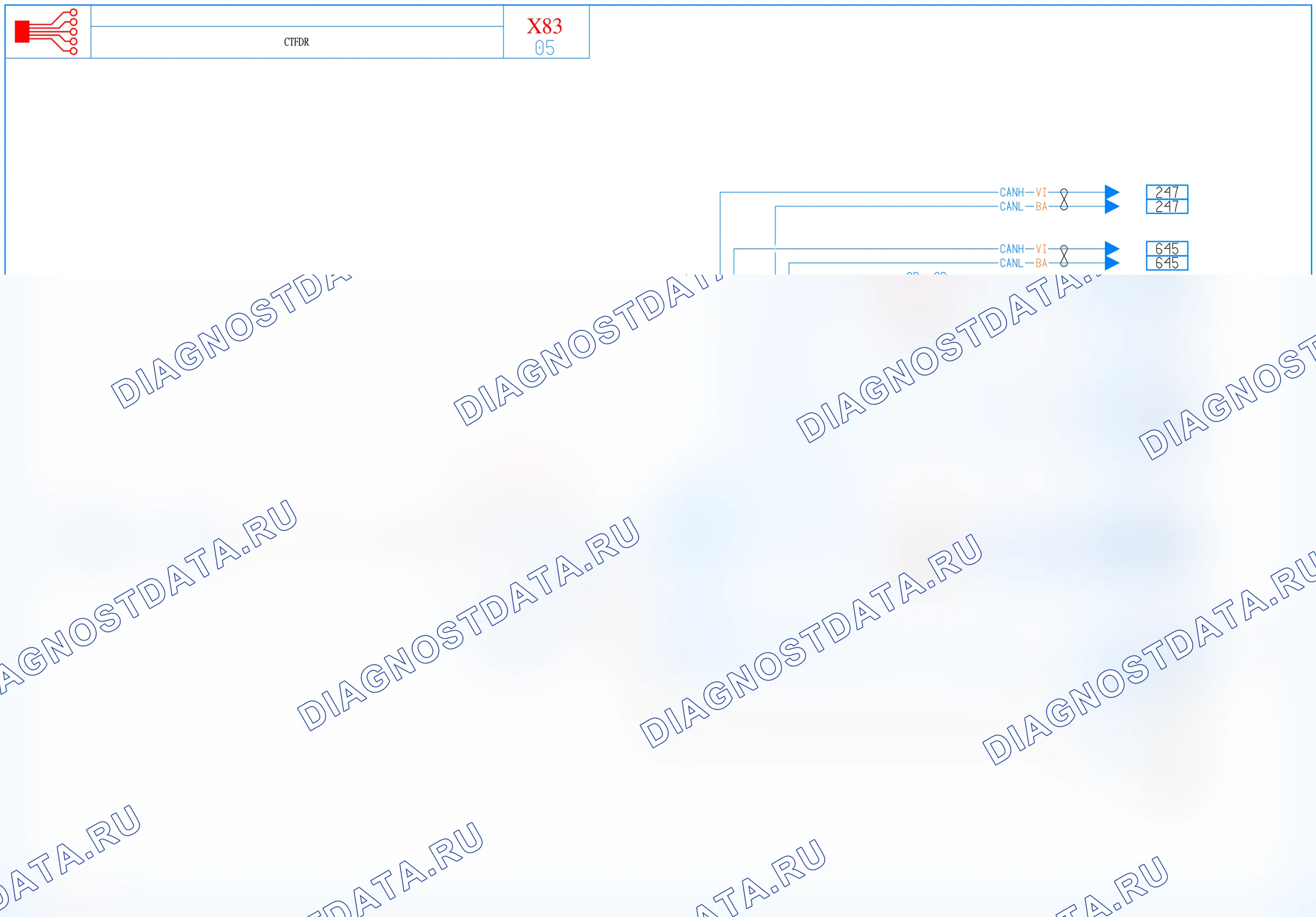 Электросхема диагностического разъёма OBD2 — для а/м с: Система стабилизации траектории — для а/м с: Система стабилизации траектории. Renault Trafic II (2001-2014)
