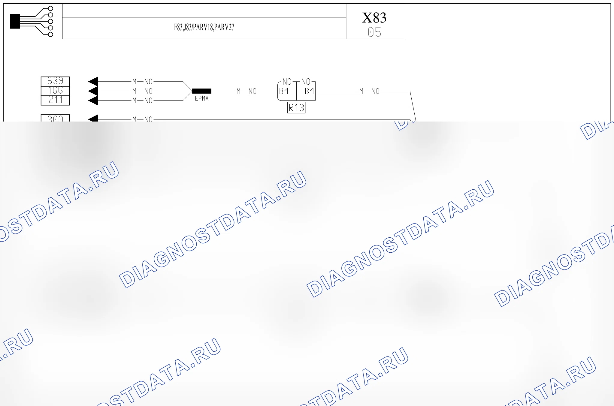 Точки массы — для а/м с: Фургон X83, J83, PARV18, PARV27 — для а/м с: Фургон X83, J83, PARV18, PARV27. Renault Trafic II (2001-2014)