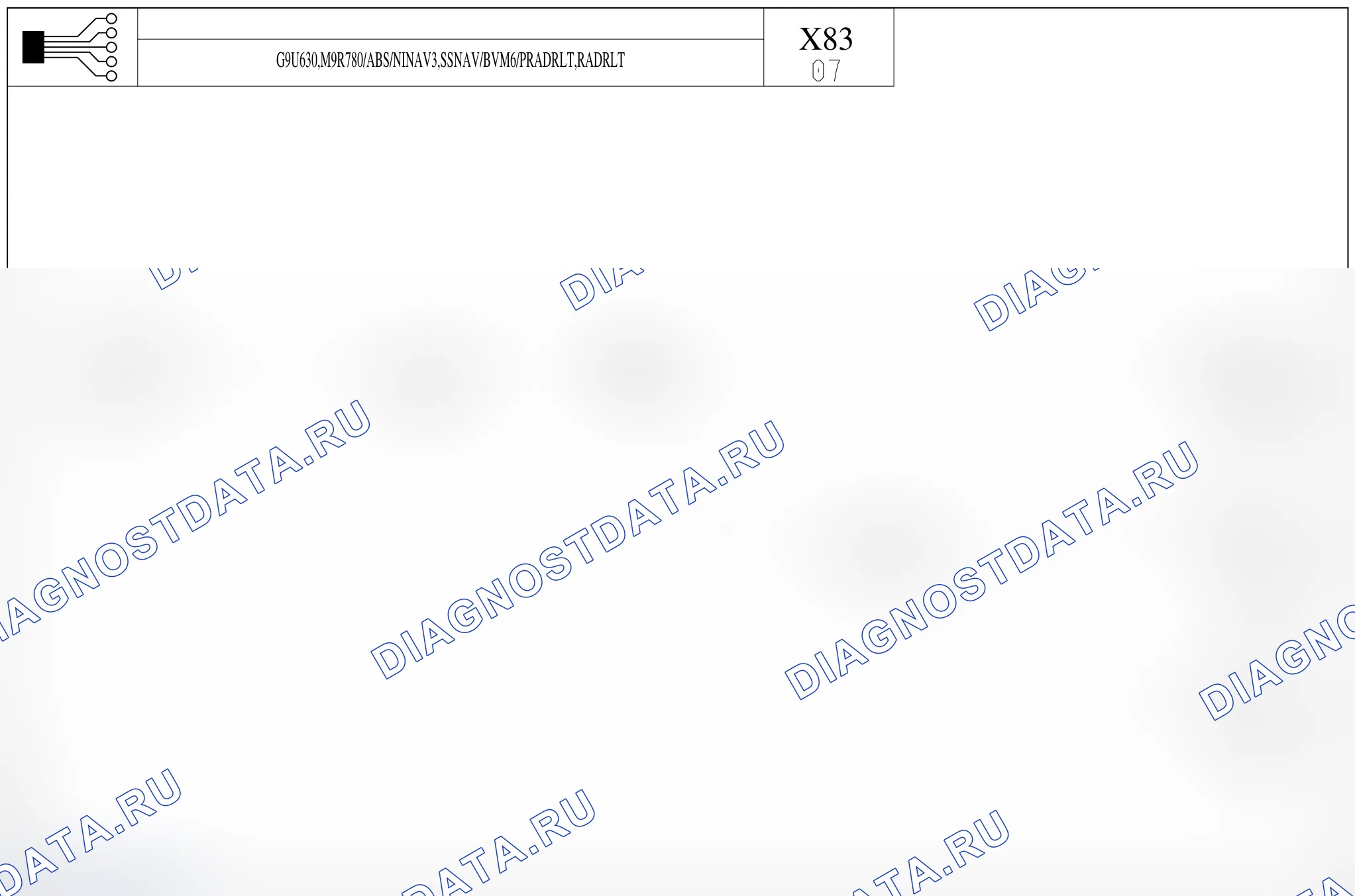 Сигнал скорости автомобиля — для а/м с: двиг. G9U630 (2.5 dCi дизель), M9R780 (2.0 dCi дизель) + МКПП 6-ст. + без навигации, АБС, Система навигации уровень 3, Подготовка под установку аудиосистемы, Аудиосистема renault — для а/м с: двиг. G9U630 (2.5 dCi дизель), M9R780 (2.0 dCi дизель) + МКПП 6-ст. + без навигации, АБС, Система навигации уровень 3, Подготовка под установку аудиосистемы, Аудиосистема renault. Renault Trafic II рестайлинг (2006-2014)