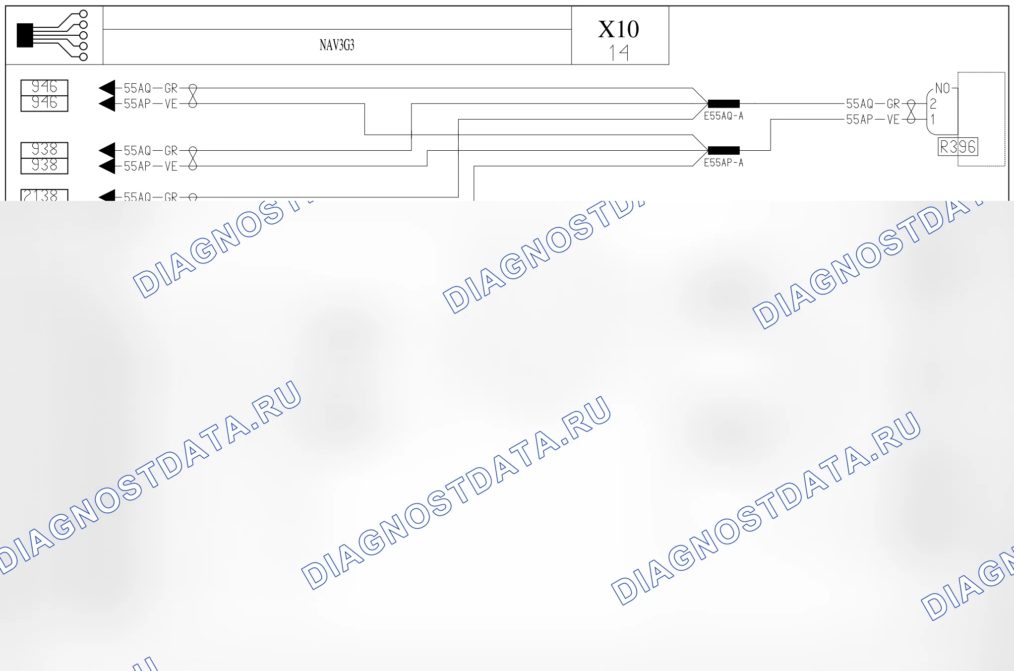 Электросхема диагностического разъёма OBD2 — для а/м с: Система навигации 3 уровень 3 — для а/м с: Система навигации 3 уровень 3. Renault Zoe I (2012-2019)