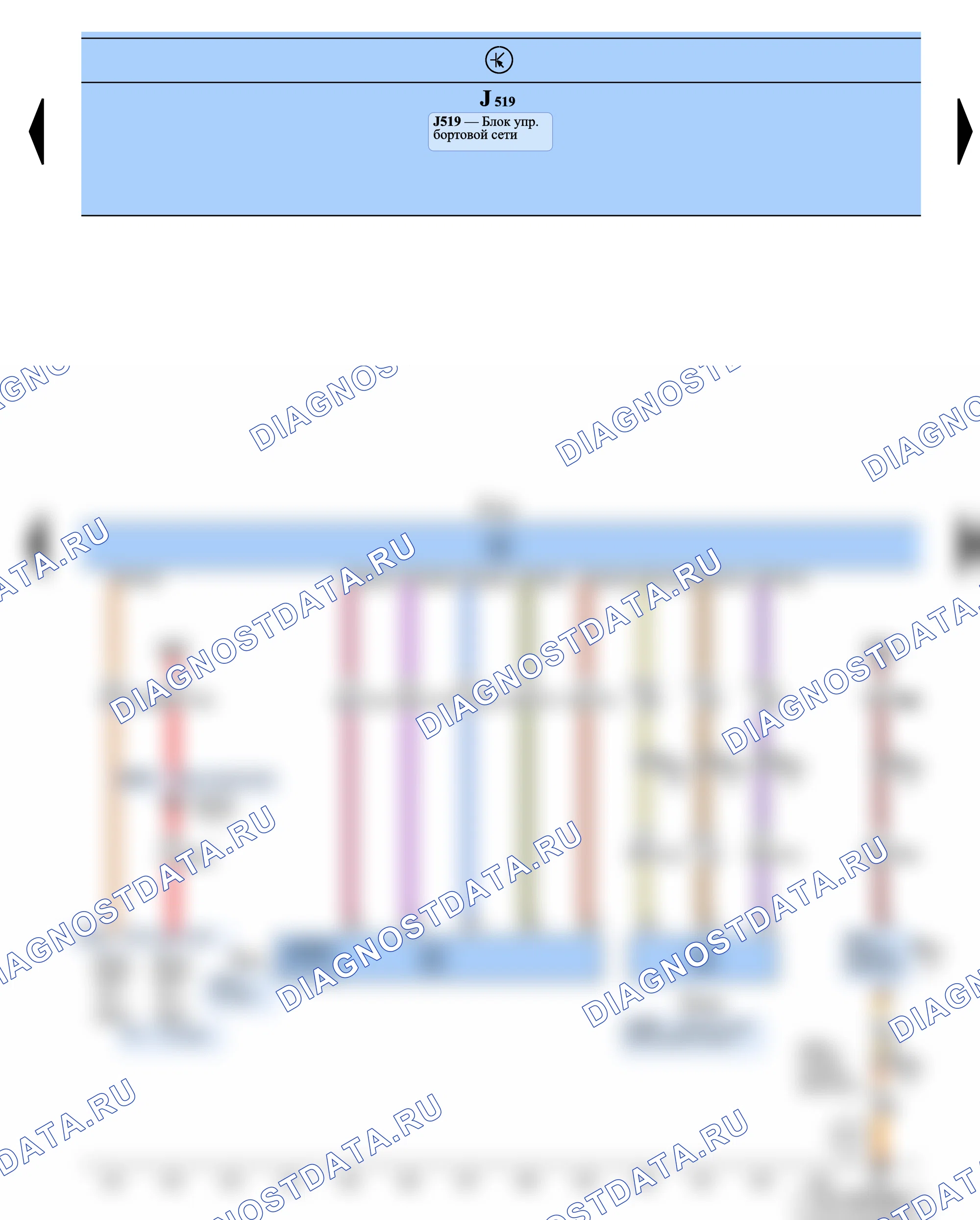 Система управления двигателем (впрыск, зажигание) — Блок управления системой прямого впрыска дизельного топлива (двигатель BMN), 2007 — Блок управления системой прямого впрыска дизельного топлива (двигатель BMN), 2007, Схема 2 из 2. SEAT Leon Ii (2005-2012)
