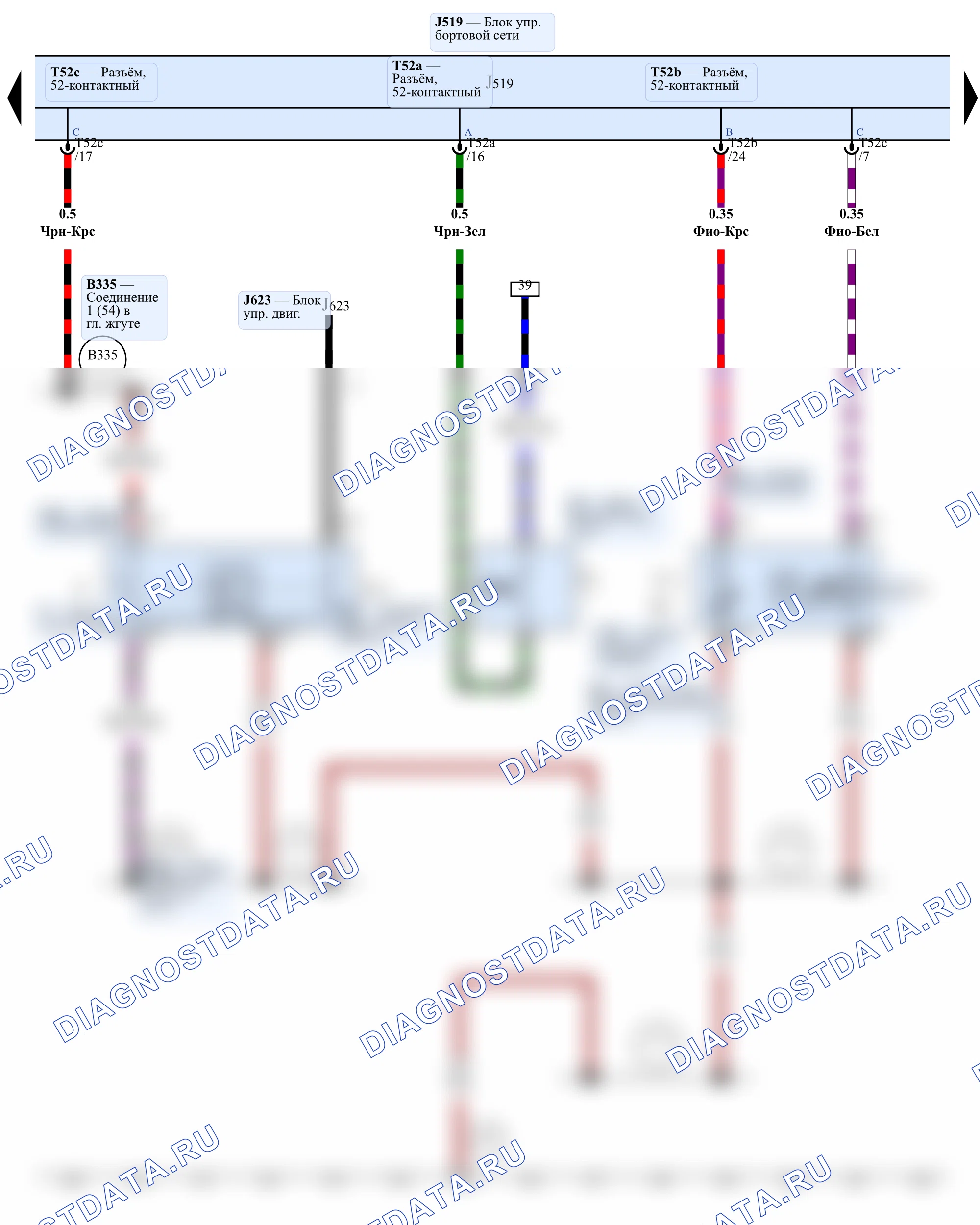 Тормозная система (ABS/ASR/ESP) — Концевой выключатель педали тормоза, 2012 — Концевой выключатель педали тормоза, 2012, Схема 5 из 8. Skoda Yeti I (2009-2014)