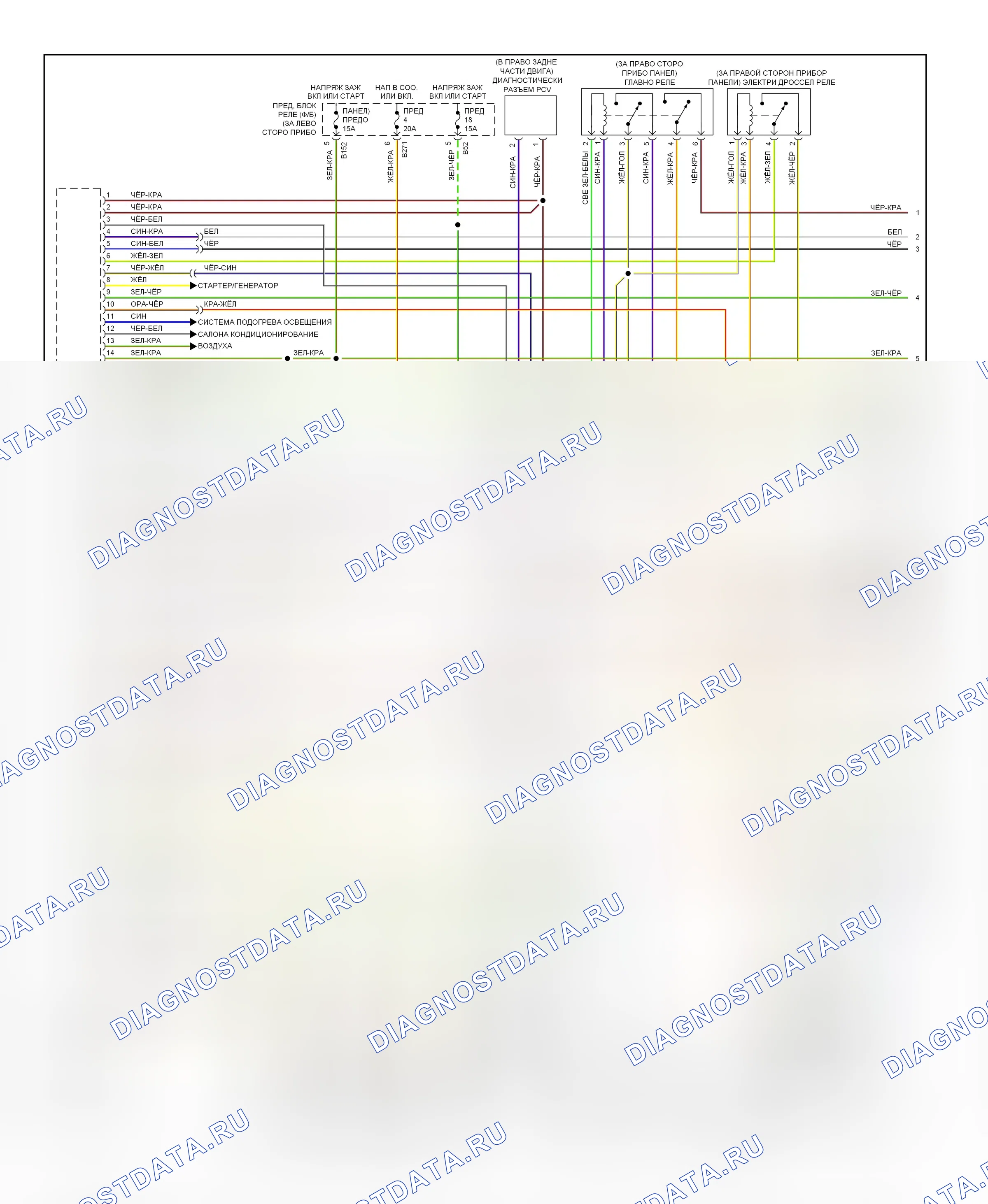 Управление двигателем — Электросхема двигателя 2.5л турбо — Электросхема двигателя 2.5л турбо (1 из 4). Subaru Impreza WRX GD/GG рестайлинг 2 (2005-2007)