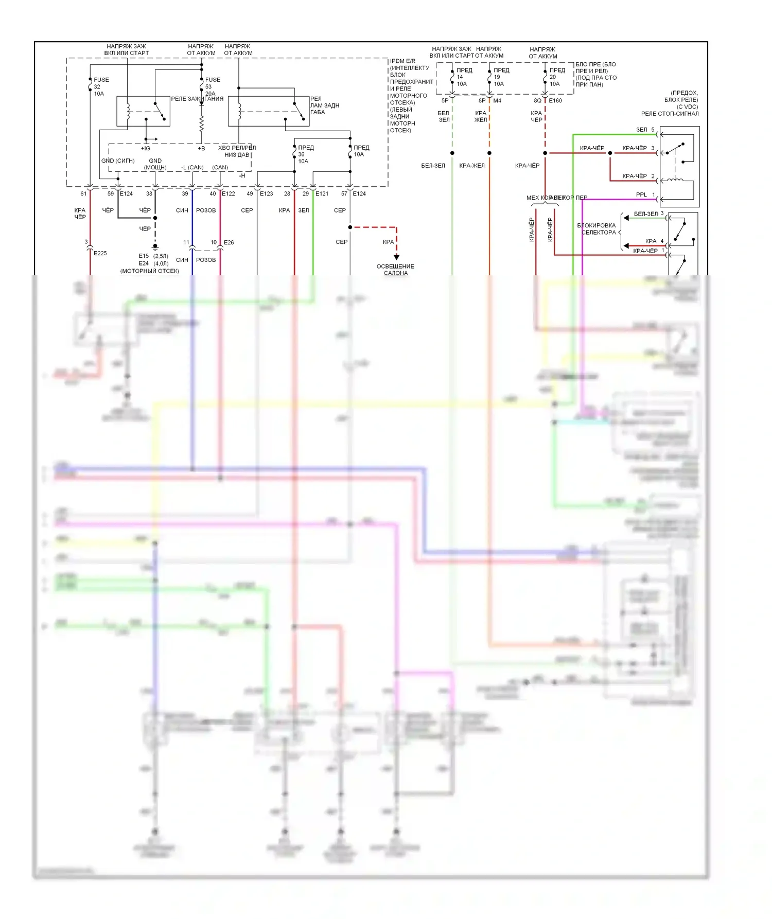 Фары и фонари — Электросхема фар и фонарей — Электросхема фар и фонарей (2 из 2). Suzuki Equator I (2008-2012)