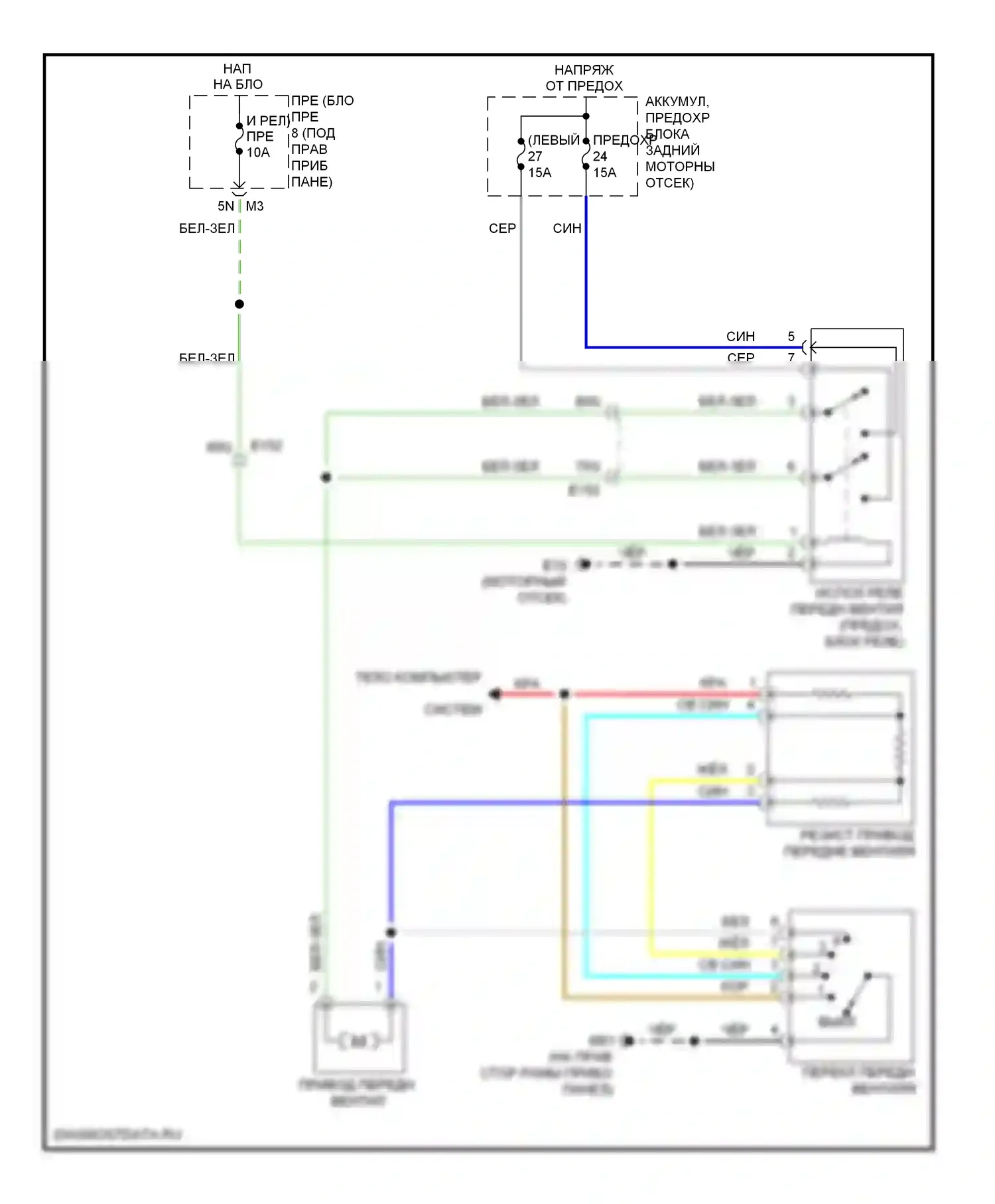 Кондиционирование воздуха — Электросхема нагревателя — Электросхема нагревателя. Suzuki Equator I (2008-2012)