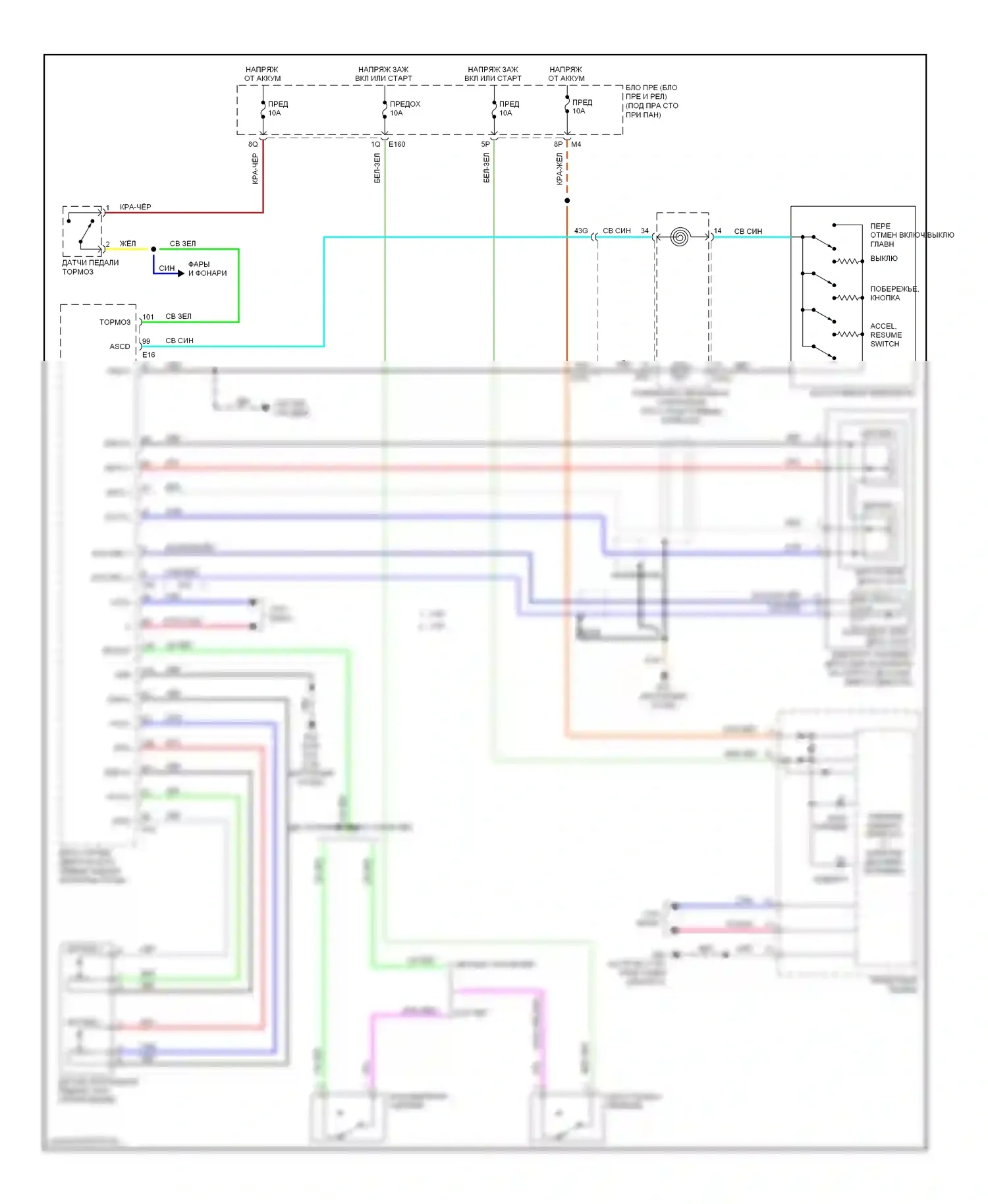 Круиз-контроль — Электросхема круиз-контроля — Электросхема круиз-контроля. Suzuki Equator I (2008-2012)