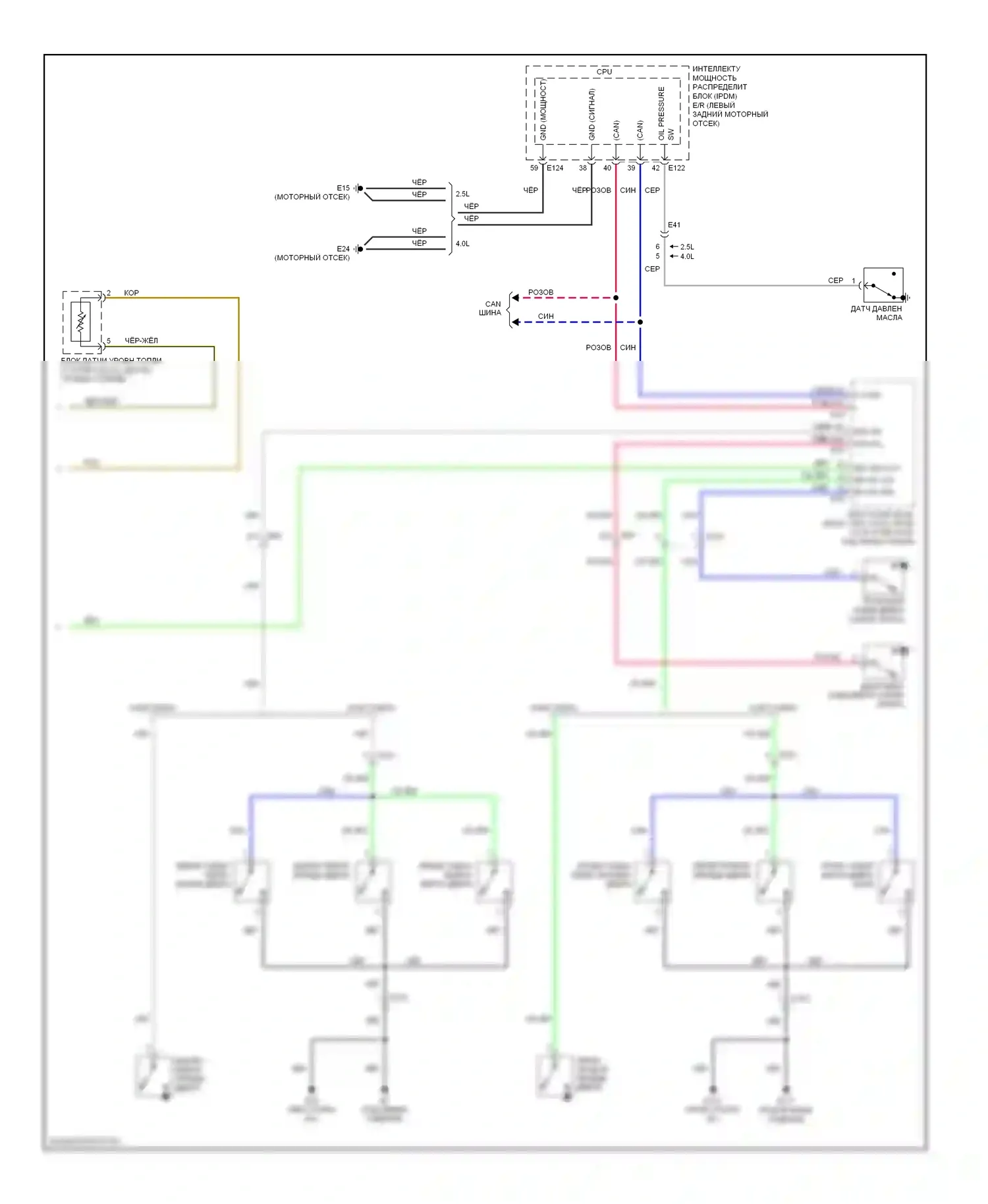 Приборная панель — Электросхема приборной панели — Электросхема приборной панели (2 из 2). Suzuki Equator I (2008-2012)