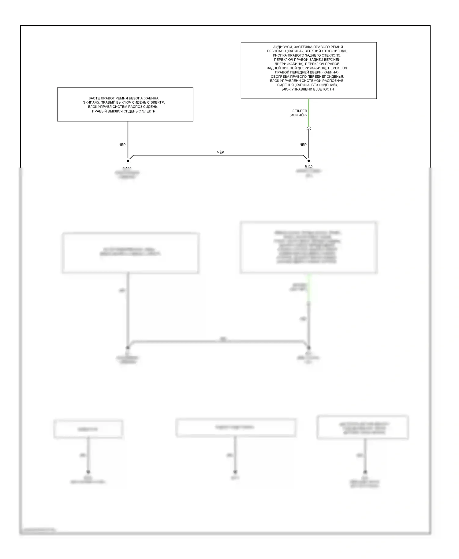 Точки подключения масс — Электросхема разводки массы — Электросхема разводки массы (2 из 2). Suzuki Equator I (2008-2012)