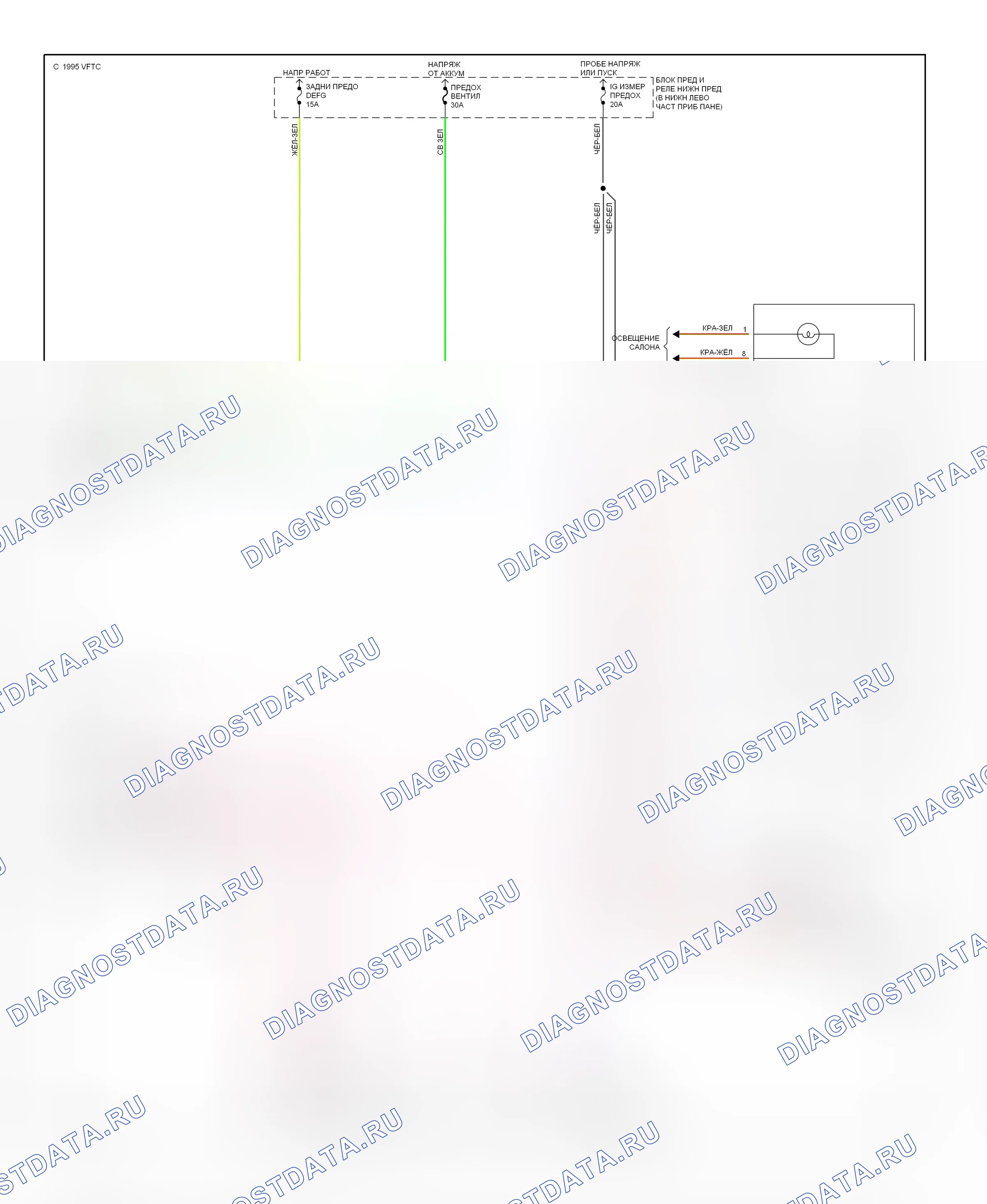Кондиционер — Электросхема нагревателя — Электросхема нагревателя. Suzuki Grand Vitara I (1997-2001)