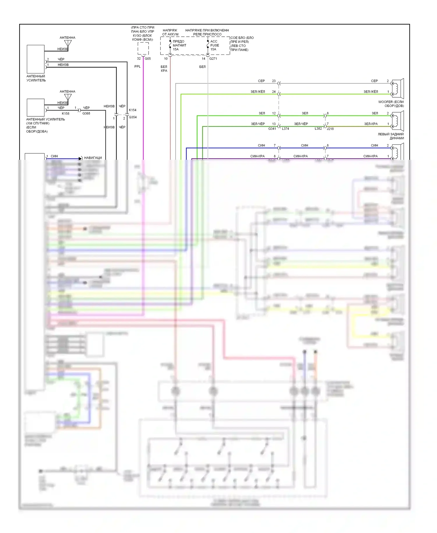 Магнитола — Электросхема магнитолы, без усилителя — Электросхема магнитолы, без усилителя. Suzuki Kizashi I (2009-2014)