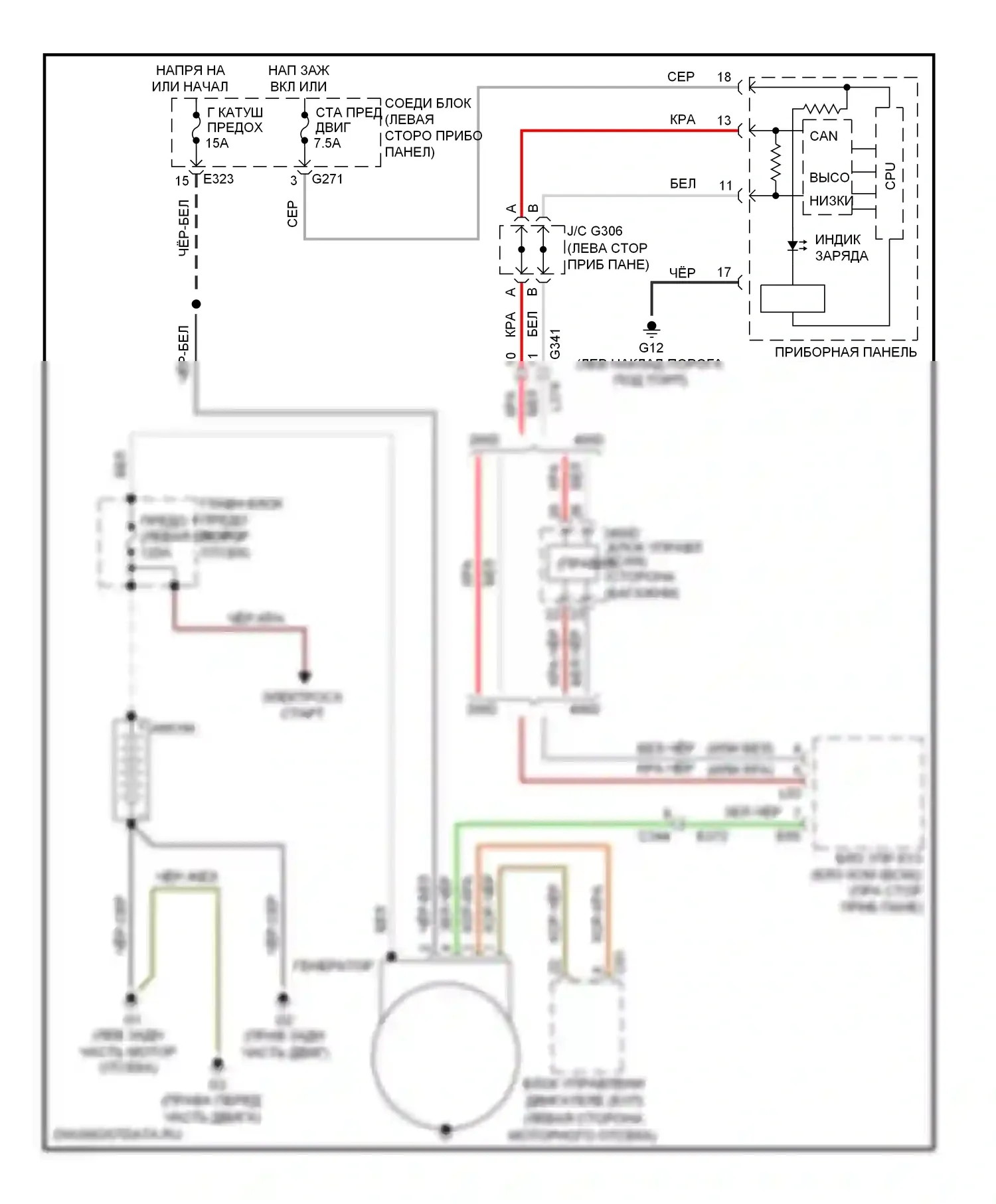 Стартер/генератор — Электросхема генератора — Электросхема генератора. Suzuki Kizashi I (2009-2014)