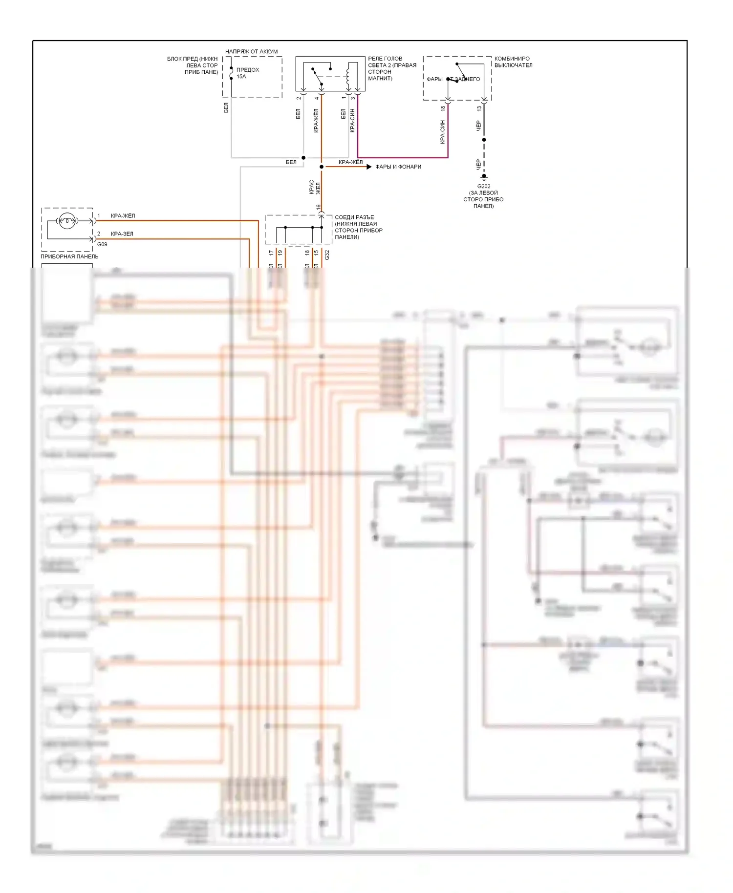 Освещение салона — Электросхема внутреннего освещения, 2 двери — Электросхема внутреннего освещения, 2 двери. Suzuki Sidekick I (1988-1998)