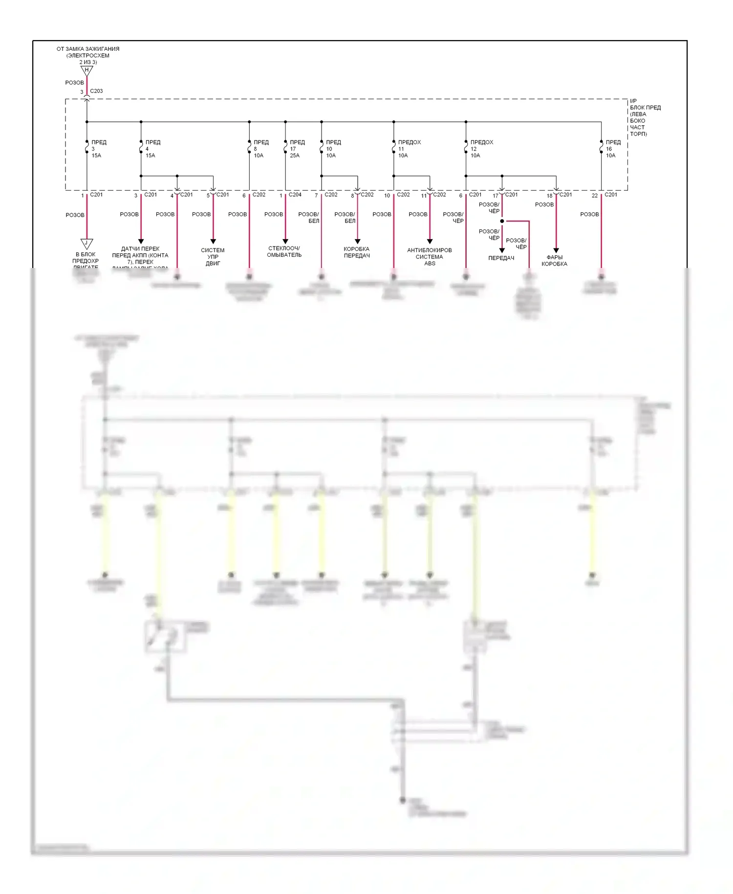 Блок предохранителей и реле — Электросхема блока предохранителей реле — Электросхема блока предохранителей реле (3 из 3). Suzuki Verona I (2003-2006)