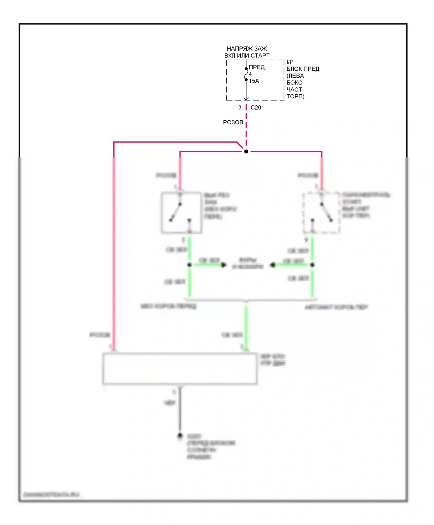 Управление зеркалами заднего вида — Электросхема электрохромного зеркала — Электросхема электрохромного зеркала. Suzuki Verona I (2003-2006)