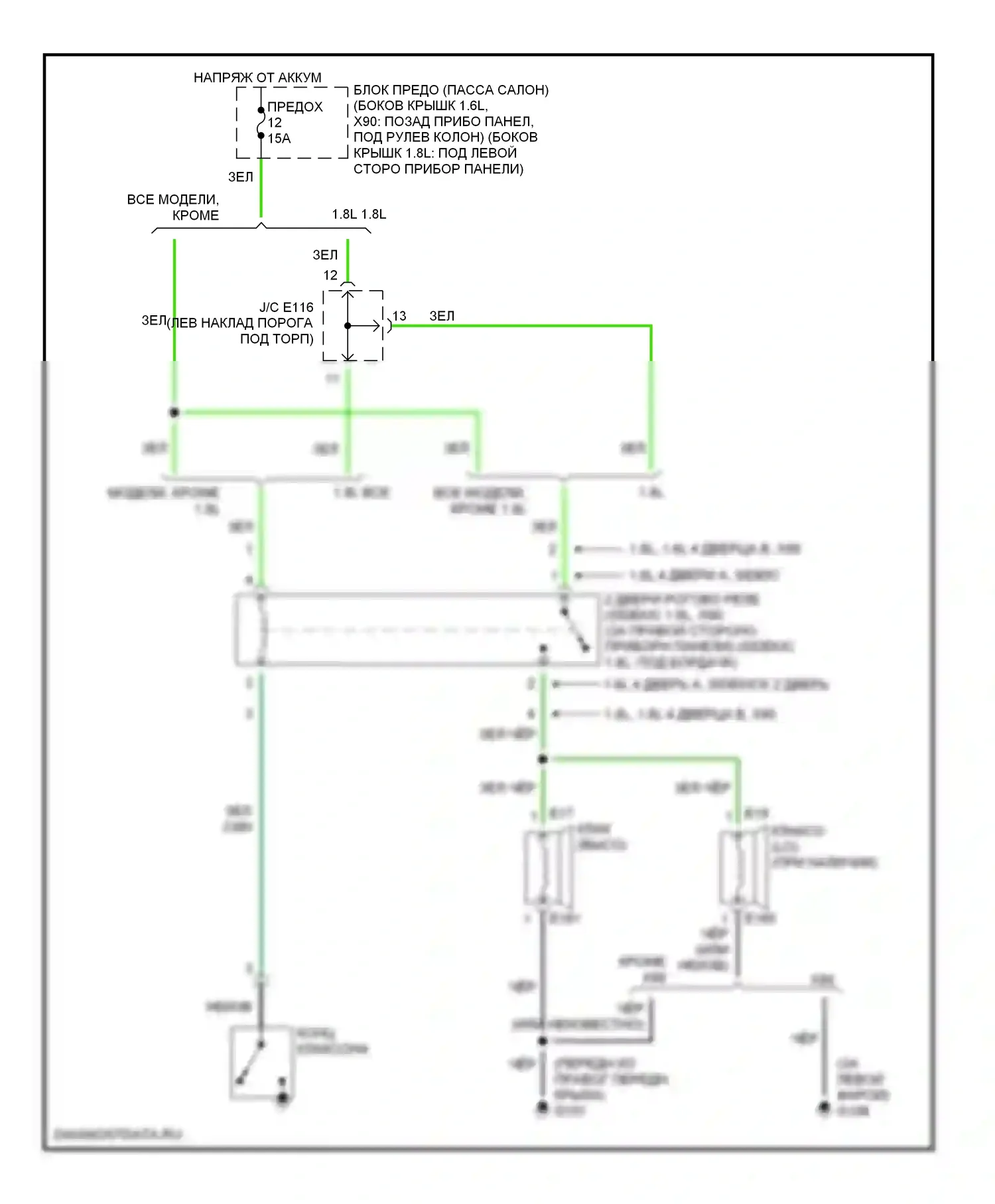 Клаксон — Электросхема клаксона — Электросхема клаксона. Suzuki X-90 I (1995-2000)
