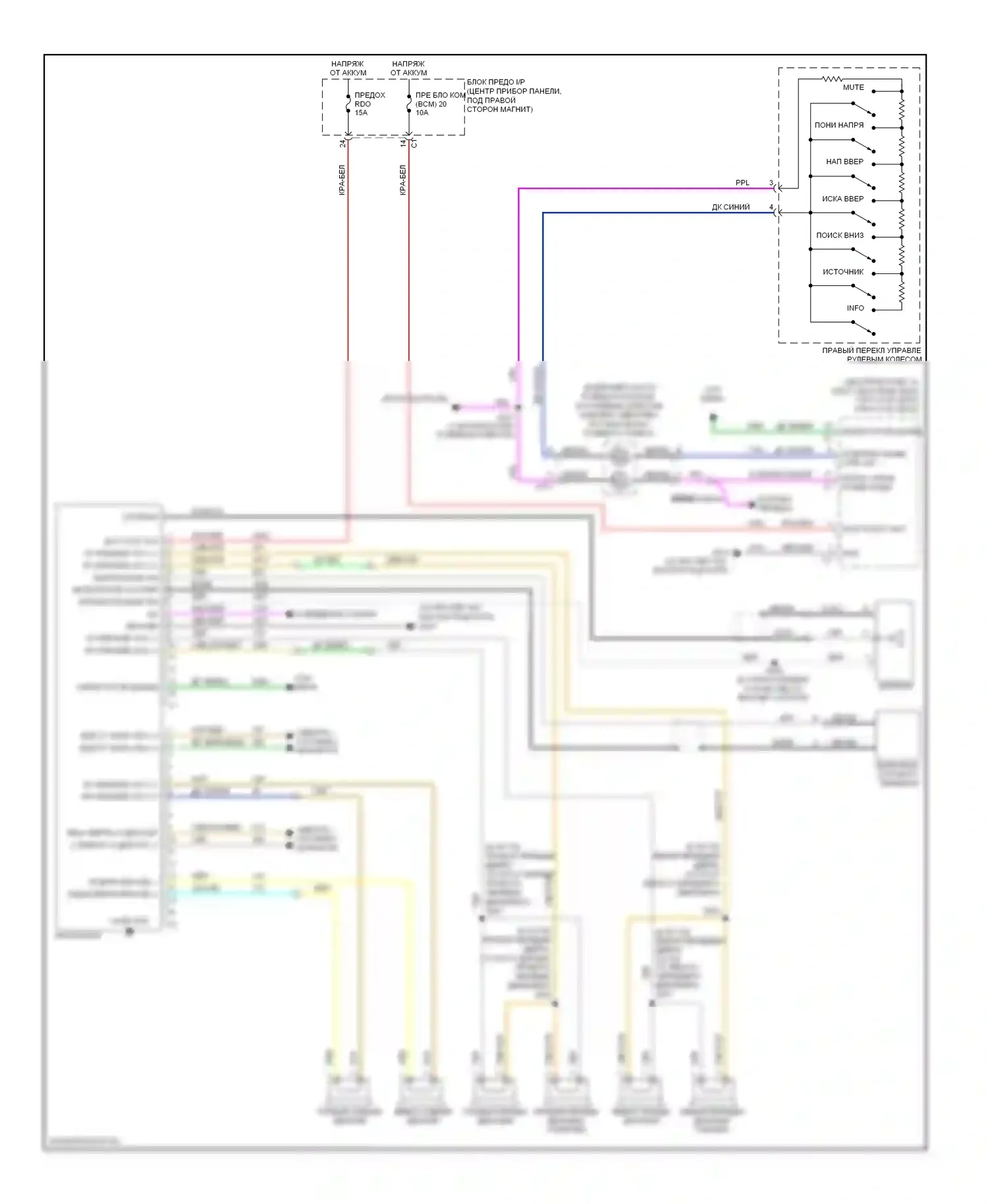 Магнитола — Электросхема магнитолы, базовая — Электросхема магнитолы, базовая. Suzuki XL7 II (2006-2009)