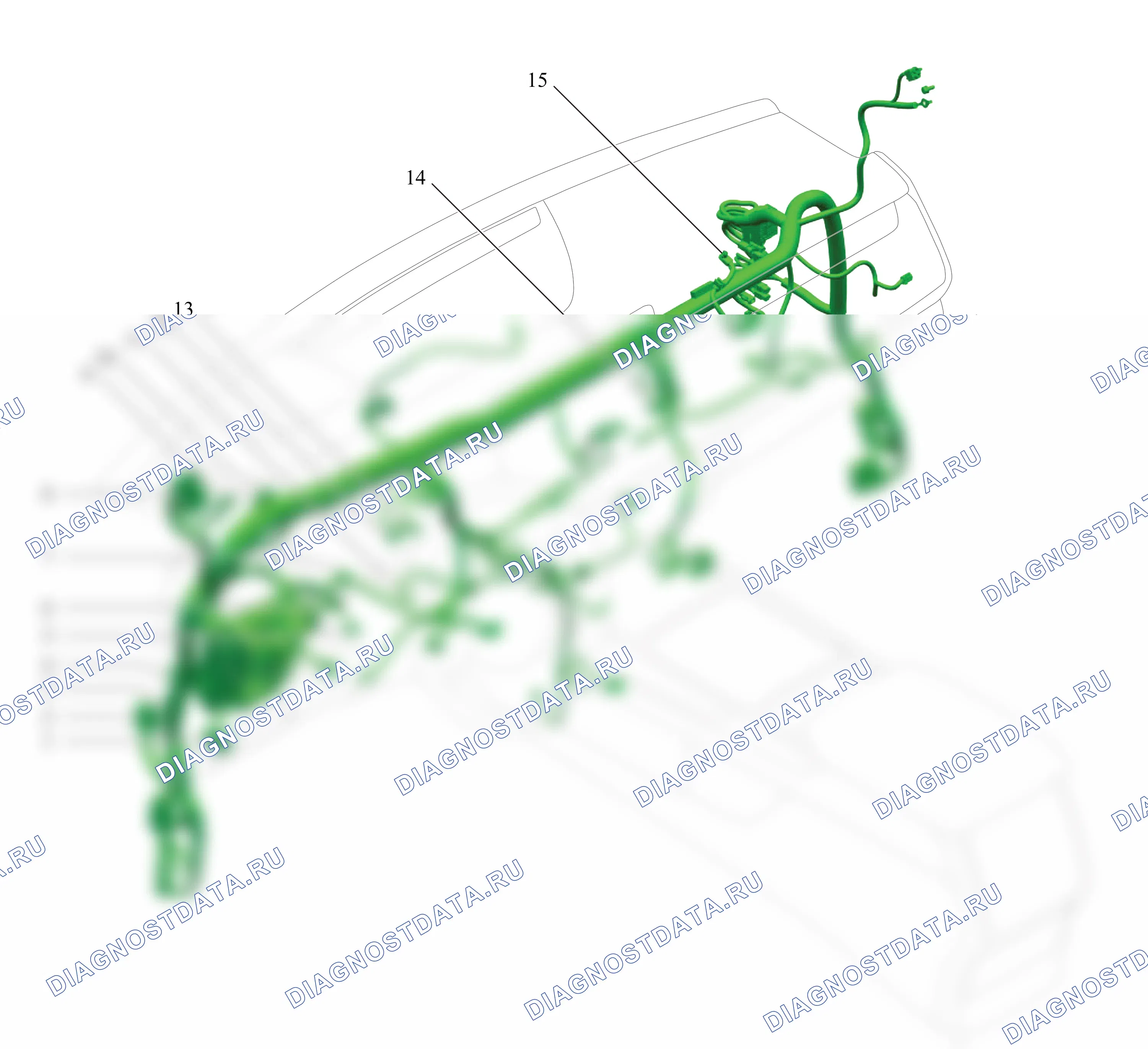 Расположение проводки — Расположение проводки — Жгут проводов приборной панели (лист 2) — Расположение проводки — Жгут проводов приборной панели (лист 2). Tank Tank 500 I (2022-2026)