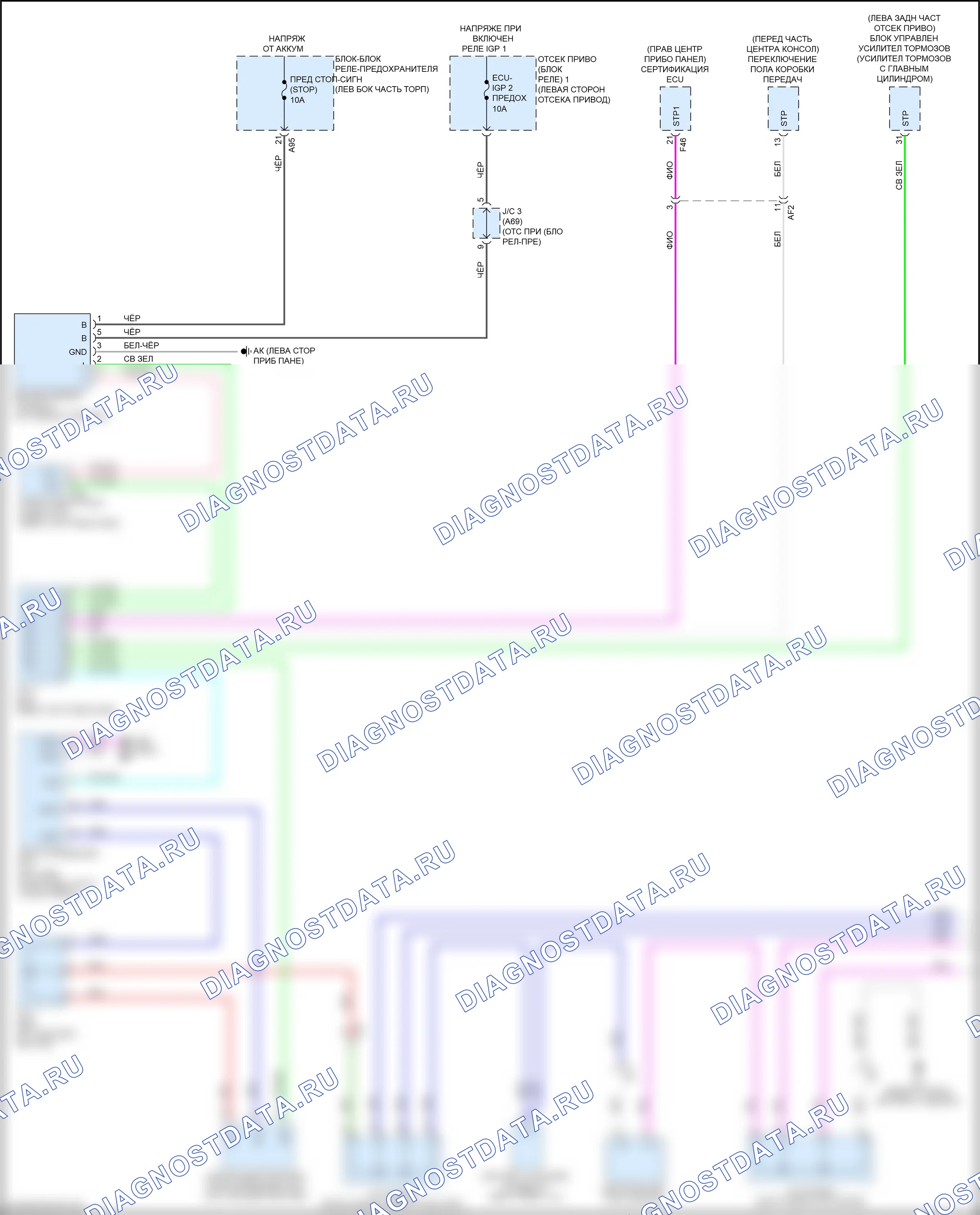 Фары и фонари — Электросхема фар и фонарей — Электросхема фар и фонарей (1 из 3). Toyota bZ4X I (2022-2024)