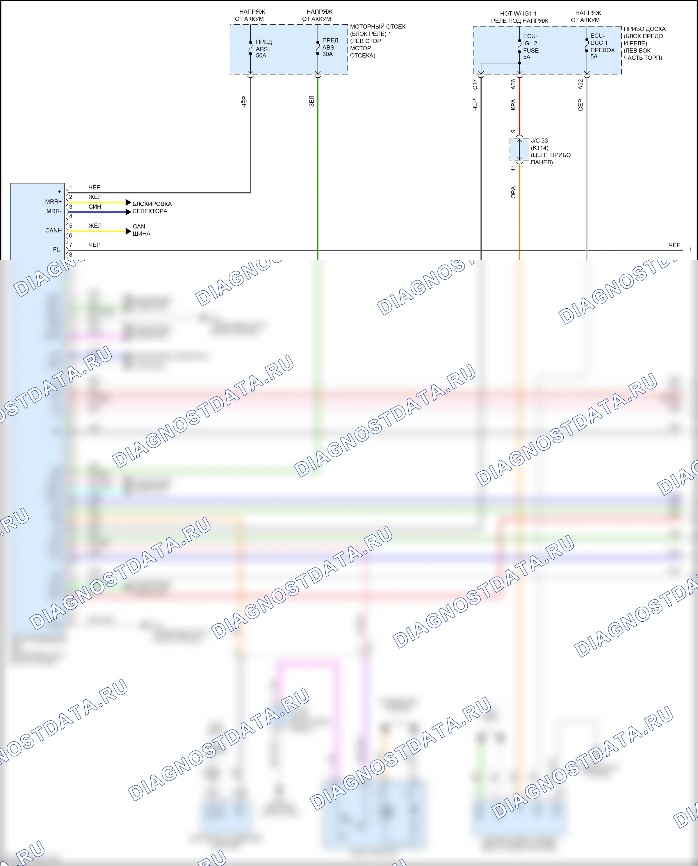 Антиблокировочная система abs — Электросхема антиблокировочной системы abs, за исключением гибридного с электрическим ручником — Электросхема антиблокировочной системы abs, за исключением гибридного с электрическим ручником (1 из 3). Toyota Camry XV70 рестайлинг (2020-2024)