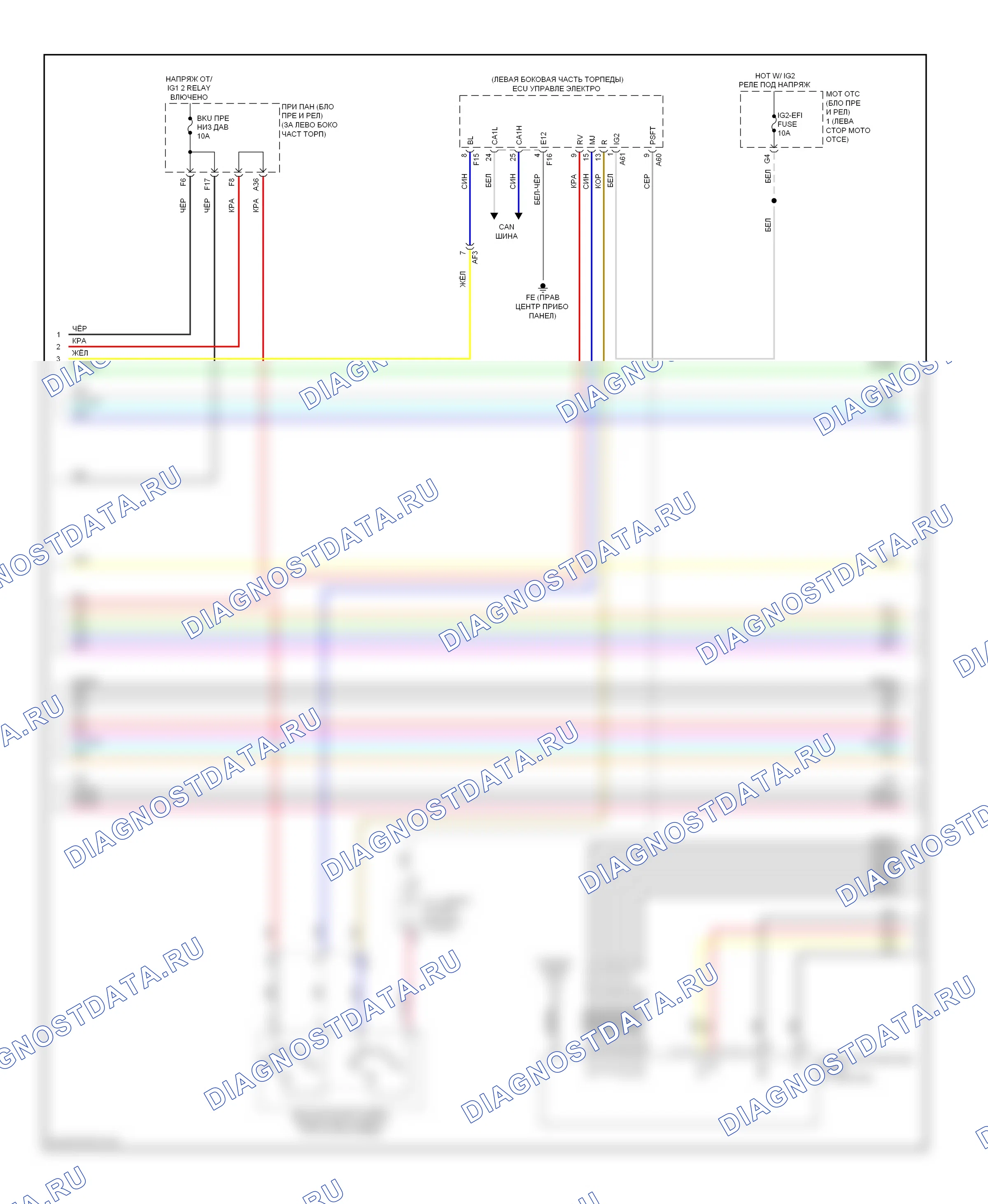 Магнитола — Электросхема системы с 6 динамиками, с навигацией — Электросхема системы с 6 динамиками, с навигацией (3 из 6). Toyota Highlander III (2013-2016)
