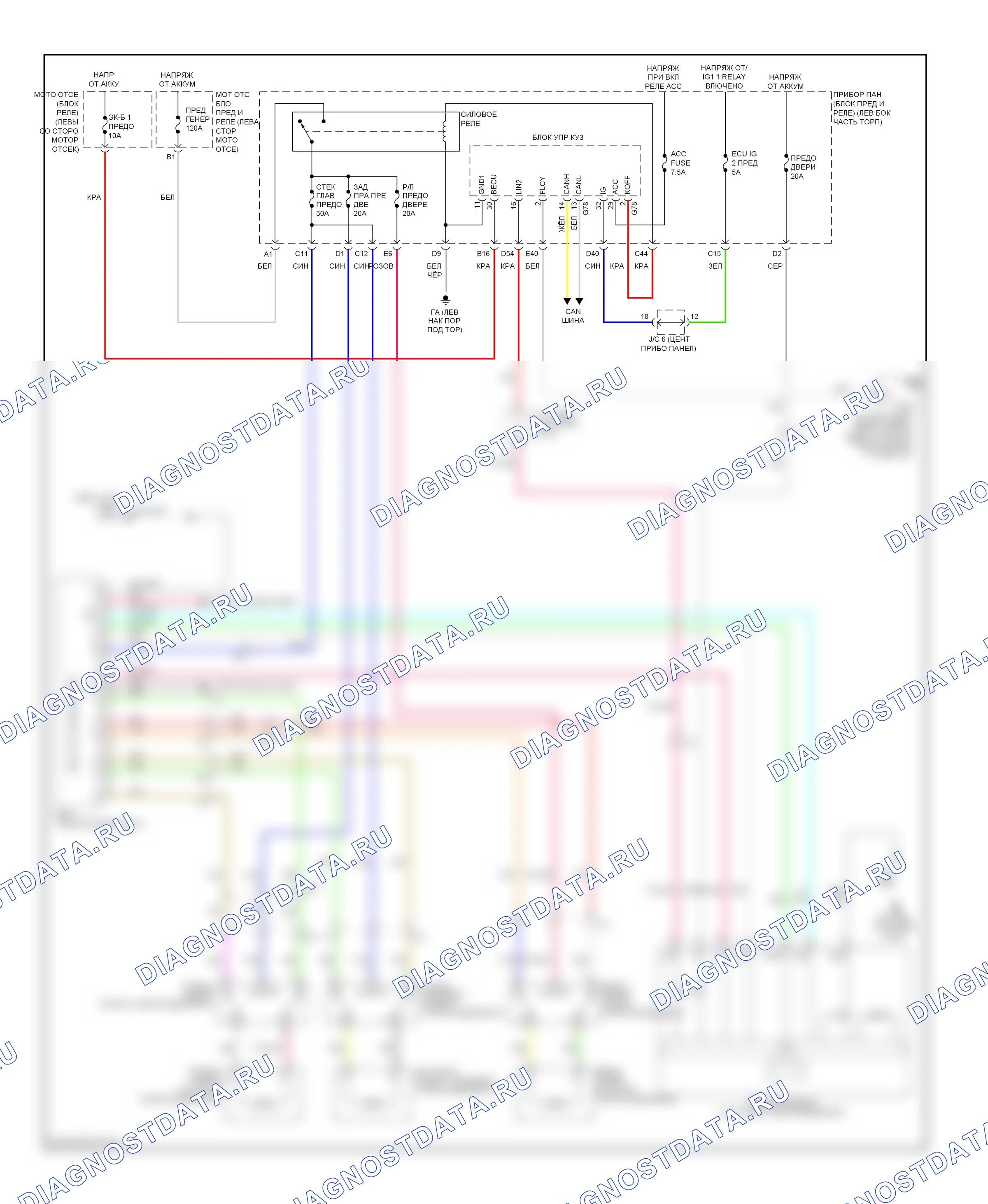 Стеклоподъемники — Электросхема стеклоподъемников, кроме ev с защитой от заклинивания — Электросхема стеклоподъемников, кроме ev с защитой от заклинивания. Toyota RAV4 III рестайлинг (2010-2016)