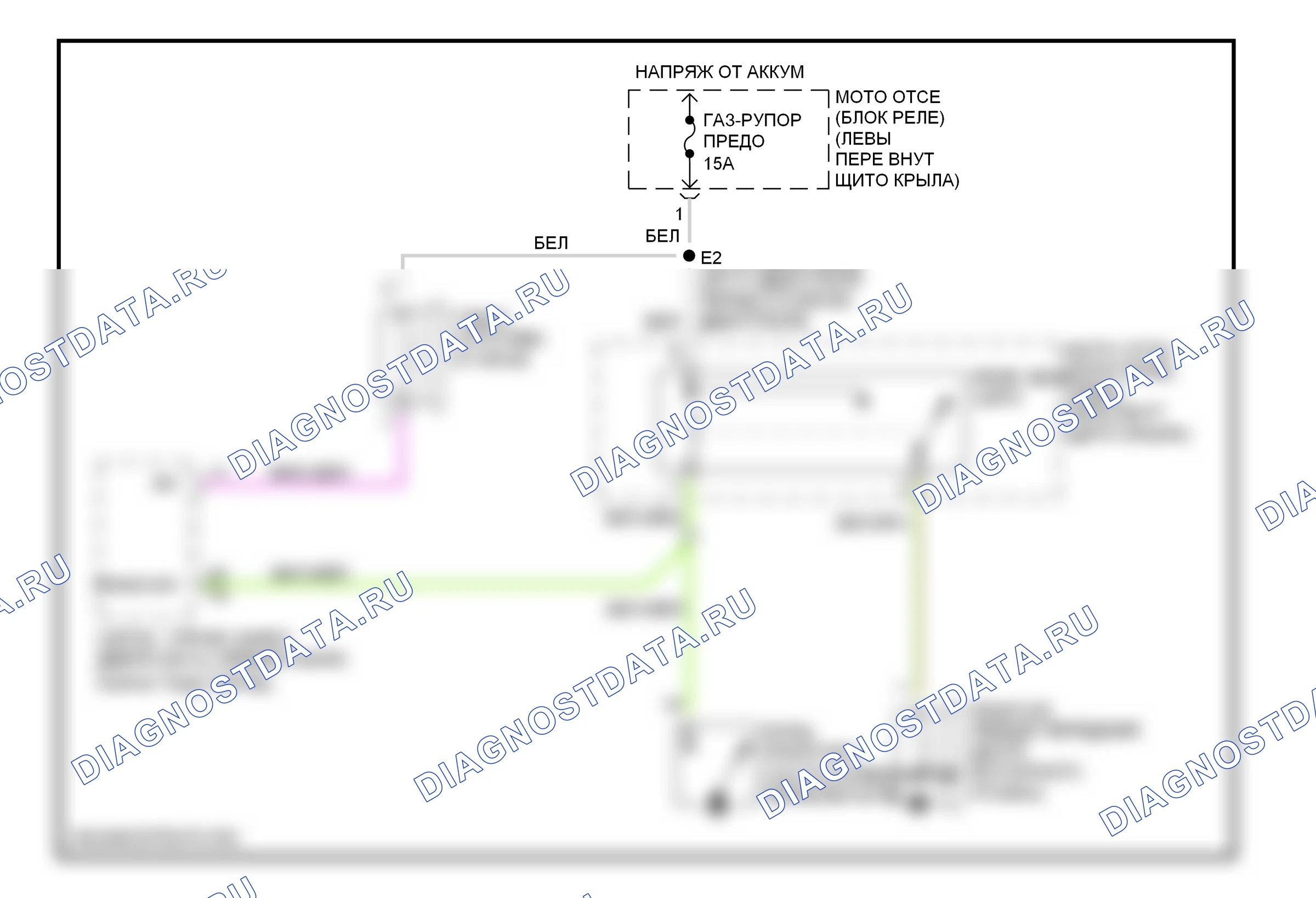 Клаксон — Электросхема клаксона — Электросхема клаксона. Toyota Tercel L50 рестайлинг (1997-1999)