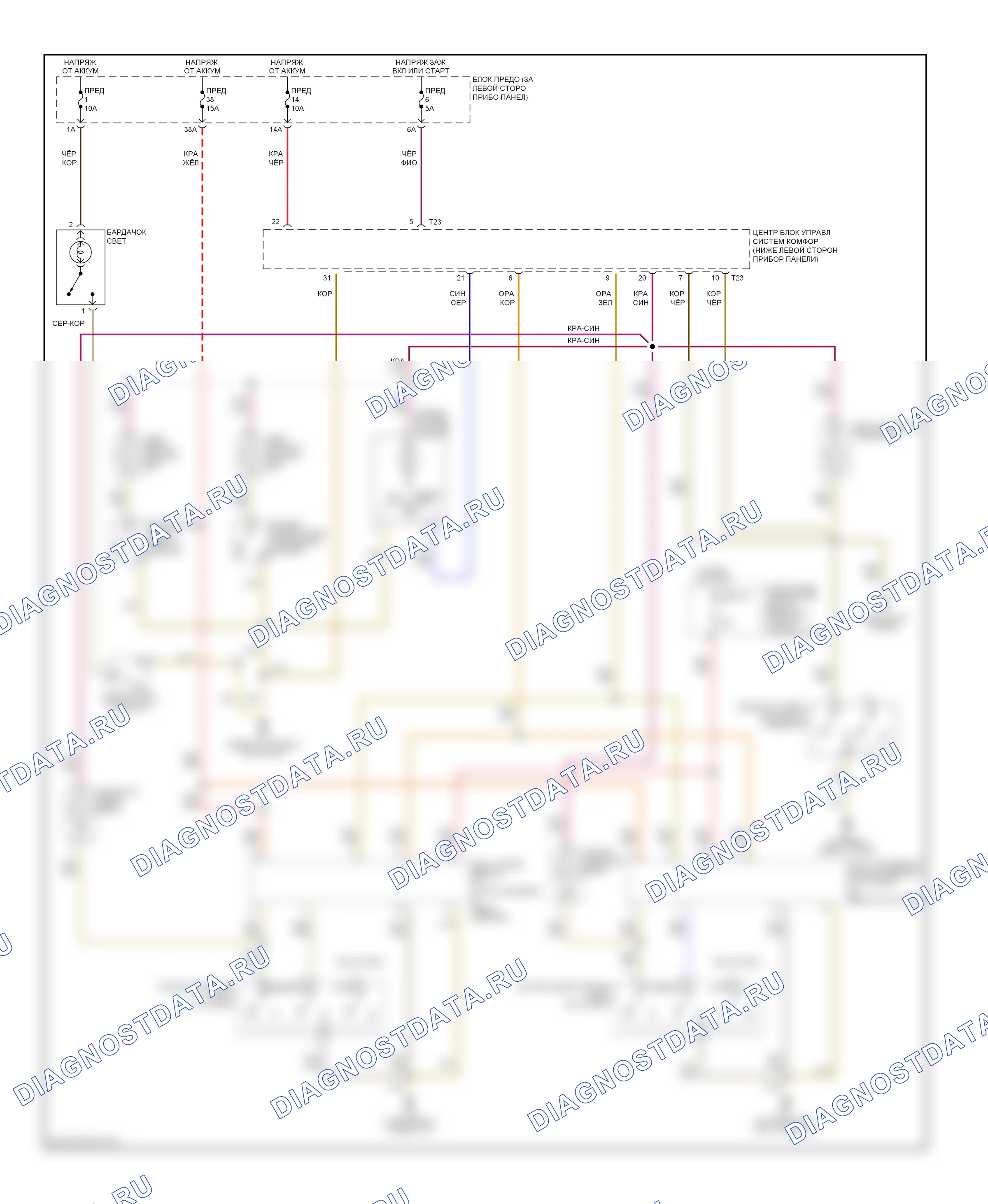 Освещение салона — Электросхема освещения салона, кабриолет — Электросхема освещения салона, кабриолет. Volkswagen Beetle A4 (1997-2005)