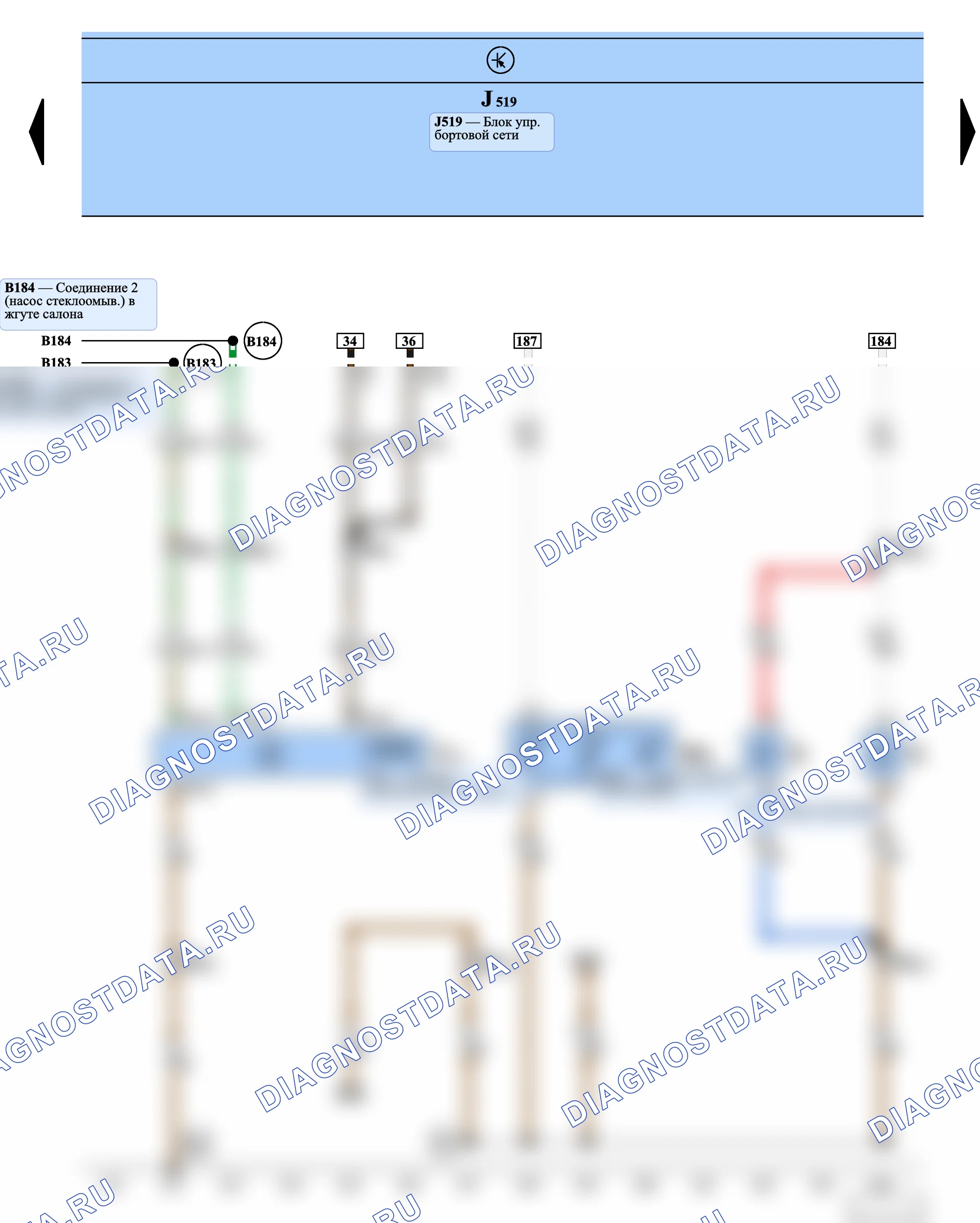 Наружное освещение (фары, фонари) — Лампа верхнего стоп-сигнала, 2004–2005 — Лампа верхнего стоп-сигнала, 2004–2005, Схема 4 из 4. Volkswagen Caddy Iii (2004-2010)