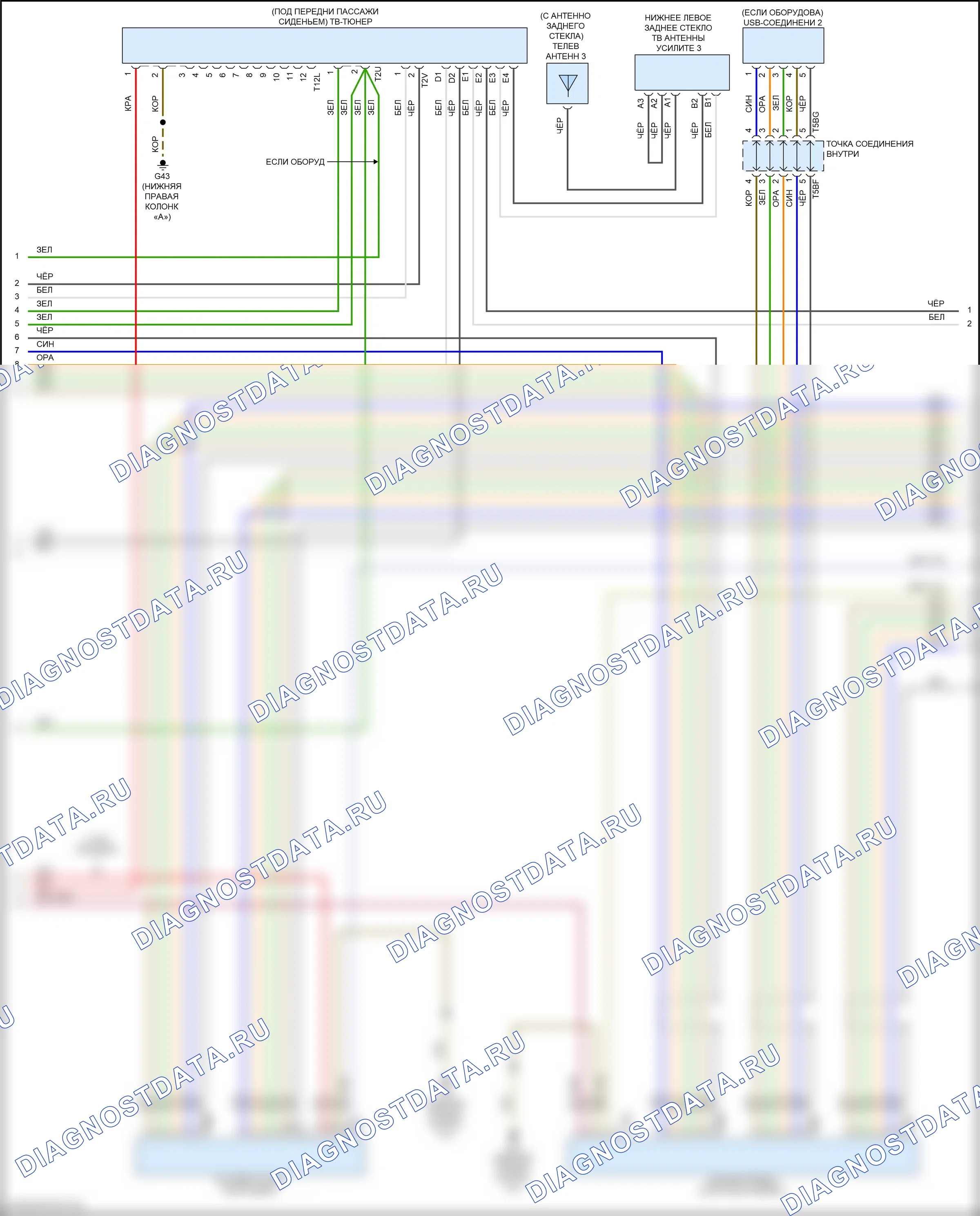 Системы помощи водителю — Электросхема навигации, с усилителем — Электросхема навигации, с усилителем (4 из 5). Volkswagen Golf GTI VII рестайлинг (2017-2020)