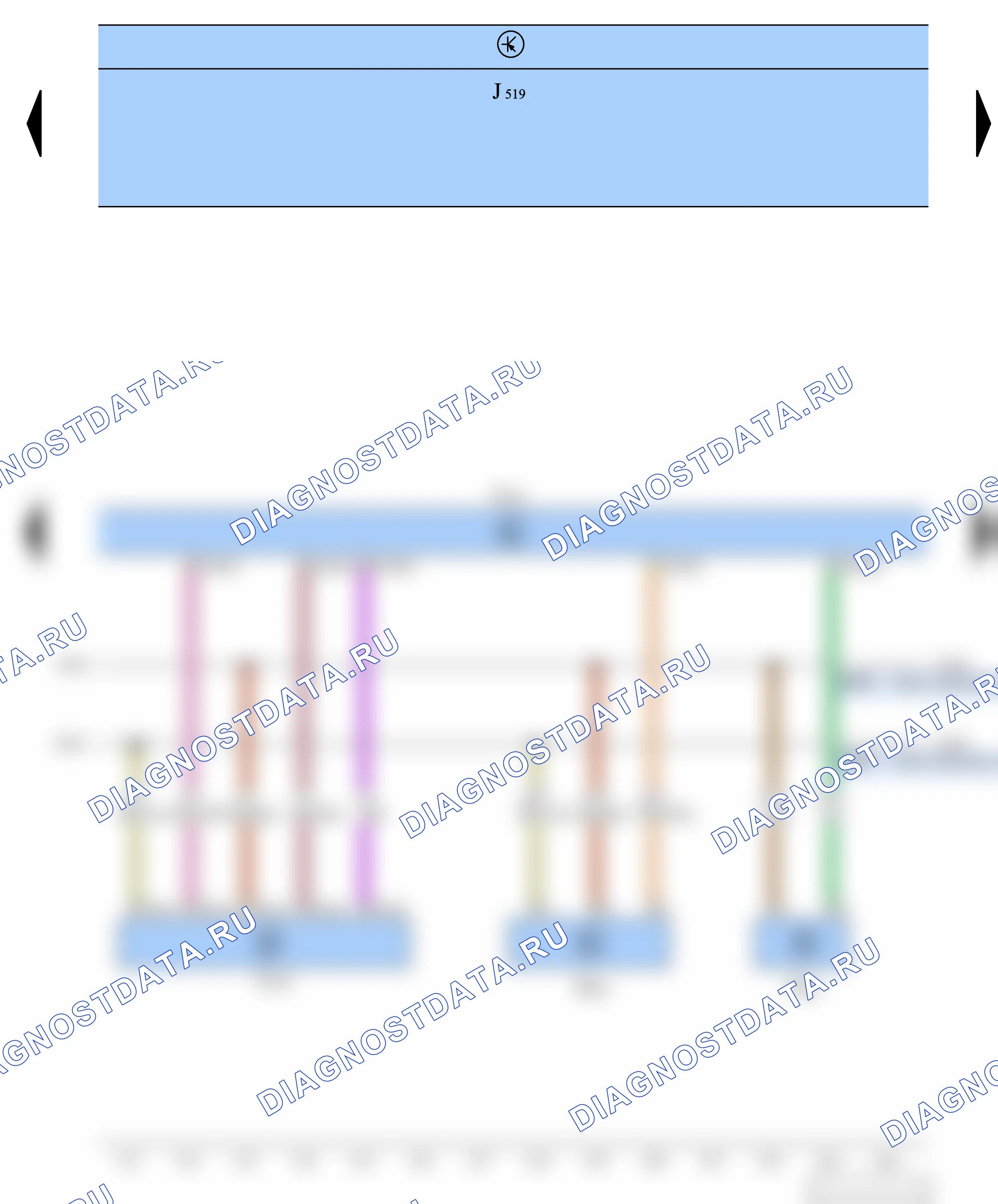 Прочие электросхемы — 2,0 л - турбодизель Common Rail / 103 к Вт, код двигателя CBDB (двигатель CBDB), 2009 — 2,0 л - турбодизель Common Rail / 103 к Вт, код двигателя CBDB (двигатель CBDB), 2009, Схема 14 из 18. Volkswagen Jetta V (2005-2011)