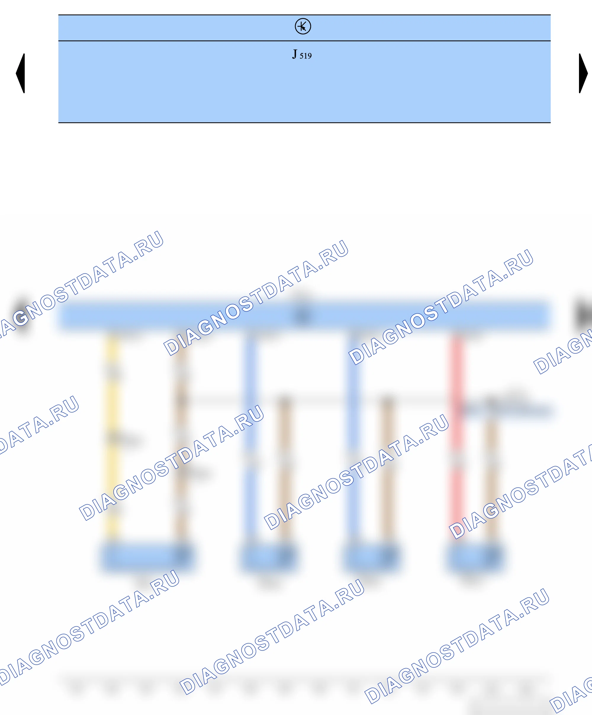 Прочие электросхемы — 2,0 л - турбодизель Common Rail / 103 к Вт, код двигателя CBDB (двигатель CBDB), 2009 — 2,0 л - турбодизель Common Rail / 103 к Вт, код двигателя CBDB (двигатель CBDB), 2009, Схема 12 из 18. Volkswagen Jetta V (2005-2011)