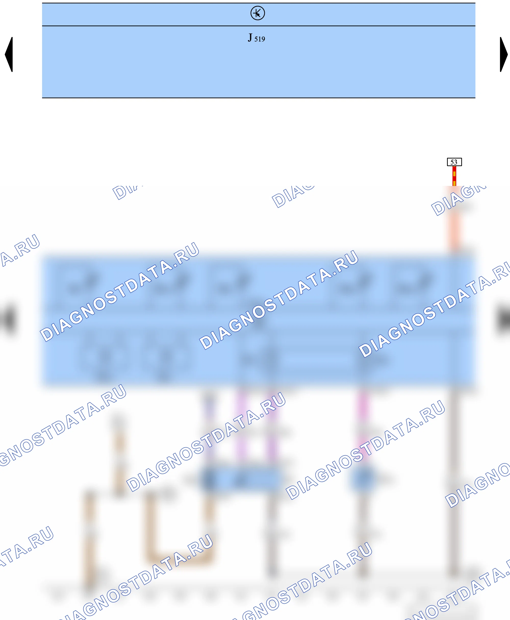 Прочие электросхемы — 2,0 л - турбодизель Common Rail / 103 к Вт, код двигателя CBDB (двигатель CBDB), 2009 — 2,0 л - турбодизель Common Rail / 103 к Вт, код двигателя CBDB (двигатель CBDB), 2009, Схема 17 из 18. Volkswagen Jetta V (2005-2011)