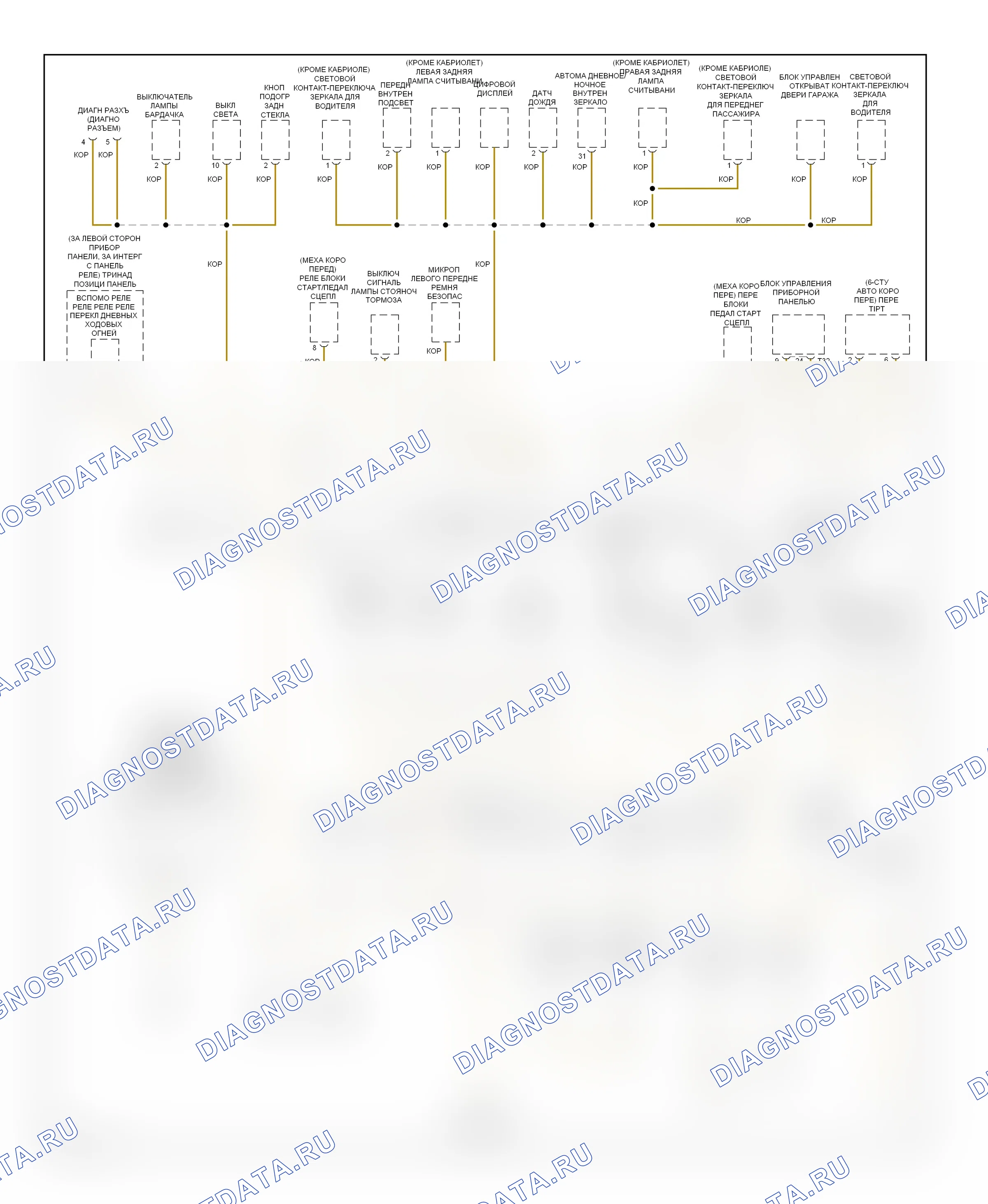 Точки подключения масс — Электросхема точек подключения масс — Электросхема точек подключения масс (2 из 4). Volkswagen New Beetle A4 рестайлинг (2005-2011)