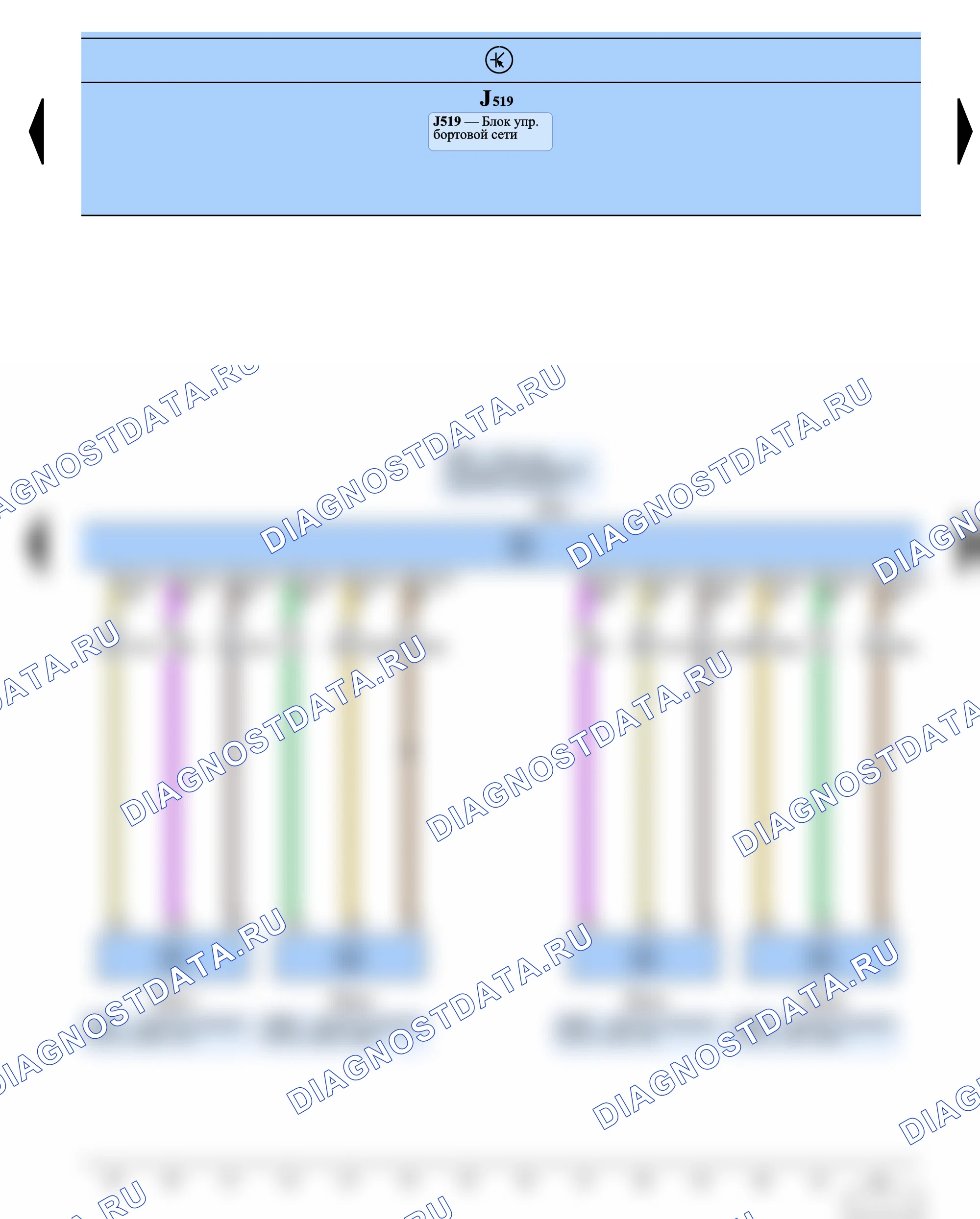 Прочие электросхемы — Блок управления системы регулирования дорожного просвета, 2002–2003 — Блок управления системы регулирования дорожного просвета, 2002–2003, Схема 3 из 5. Volkswagen Phaeton I (2002-2010)