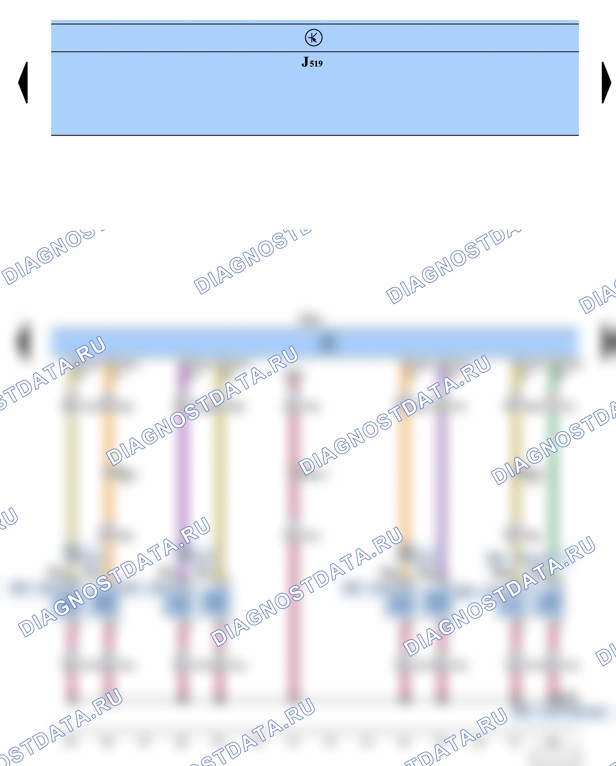 Система управления двигателем (впрыск, зажигание) — Блок управления Motronic (двигатель BGJ), 2003–2006 — Блок управления Motronic (двигатель BGJ), 2003–2006, Схема 4 из 13. Volkswagen Phaeton I (2002-2010)