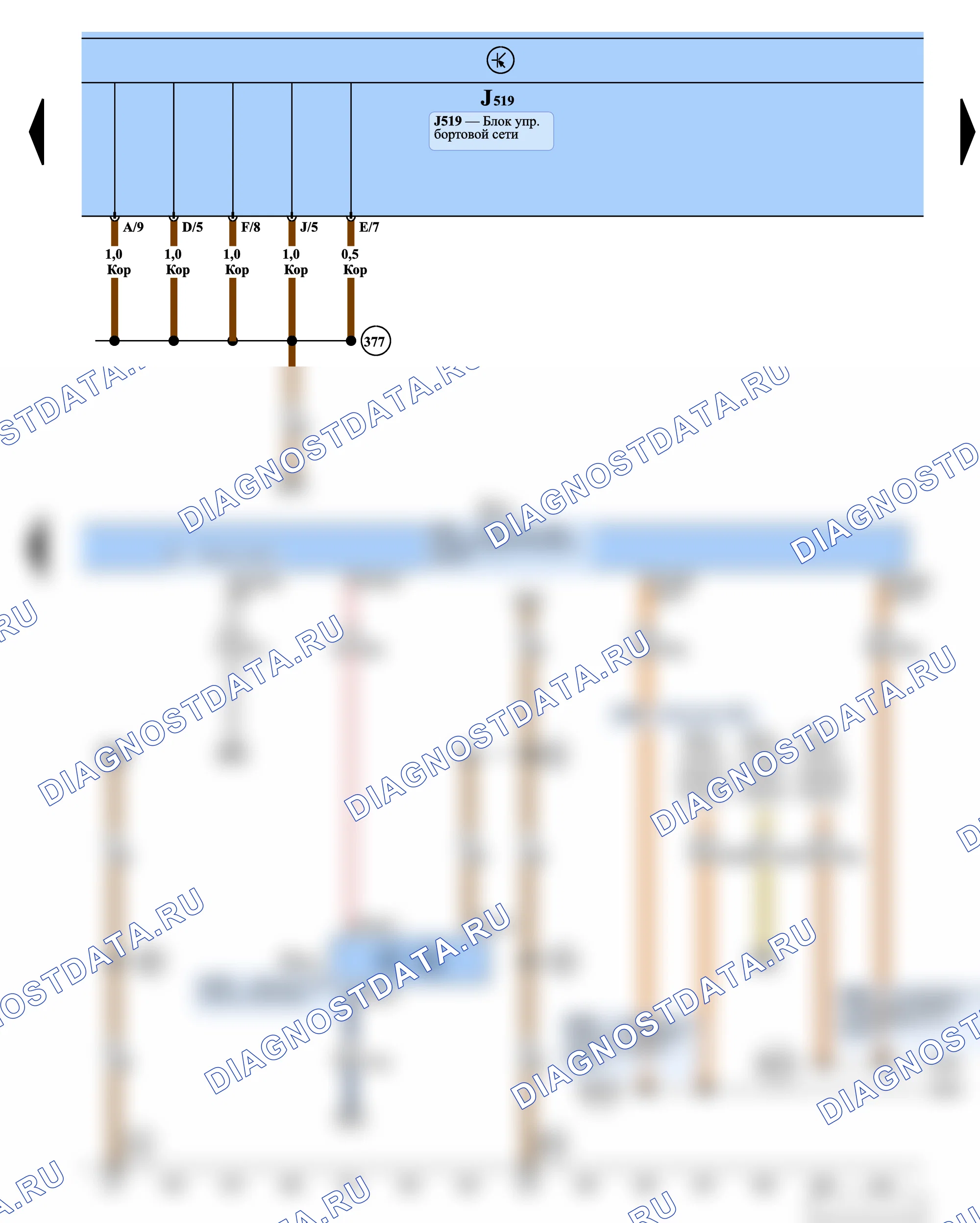 Система управления двигателем (впрыск, зажигание) — Блок управления двигателя (двигатель BMY), 2006 — Блок управления двигателя (двигатель BMY), 2006, Схема 10 из 10. Volkswagen Touran I (2003-2006)