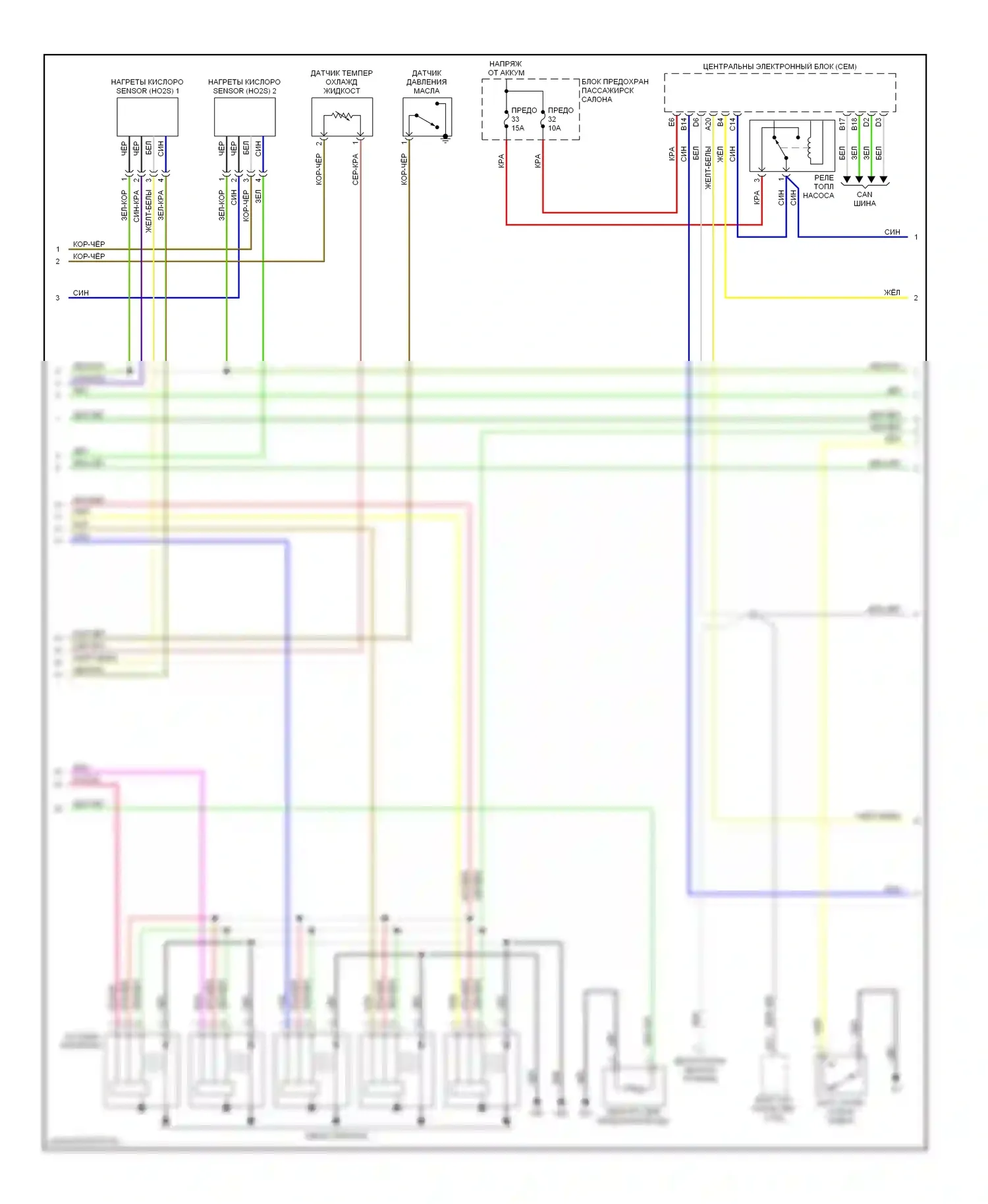 Двигатель — Электросхема двигателя 2.4ls — Электросхема двигателя 2.4ls (2 из 3). Volvo S60 I (2000-2004)