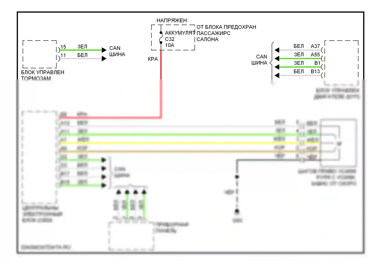 Электроусилитель руля — Электросхема электроусилителя руля — Электросхема электроусилителя руля. Volvo S60 I (2000-2004)