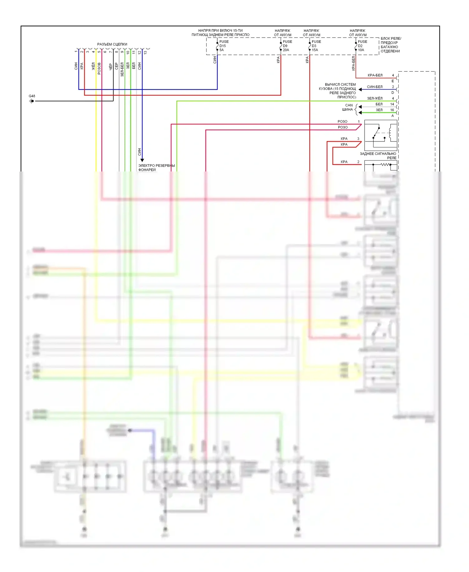 Фары и фонари — Электросхема фар и фонарей — Электросхема фар и фонарей (2 из 2). Volvo S60 I (2000-2004)
