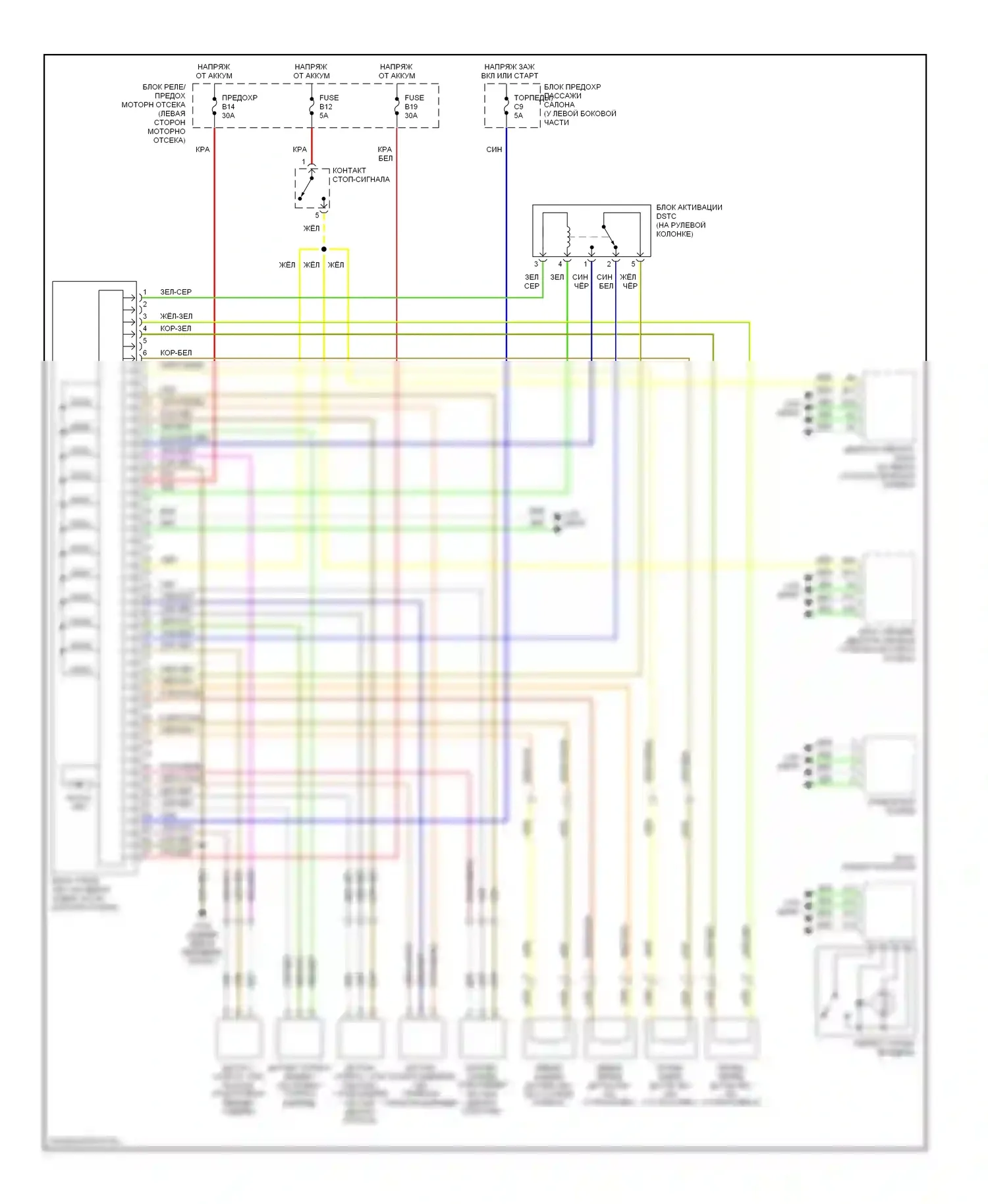 Антиблокировочная система abs — Электросхемы антиблокировочной системы abs, с динамическим контролем устойчивости — Электросхемы антиблокировочной системы abs, с динамическим контролем устойчивости. Volvo S80 I (1998-2003)